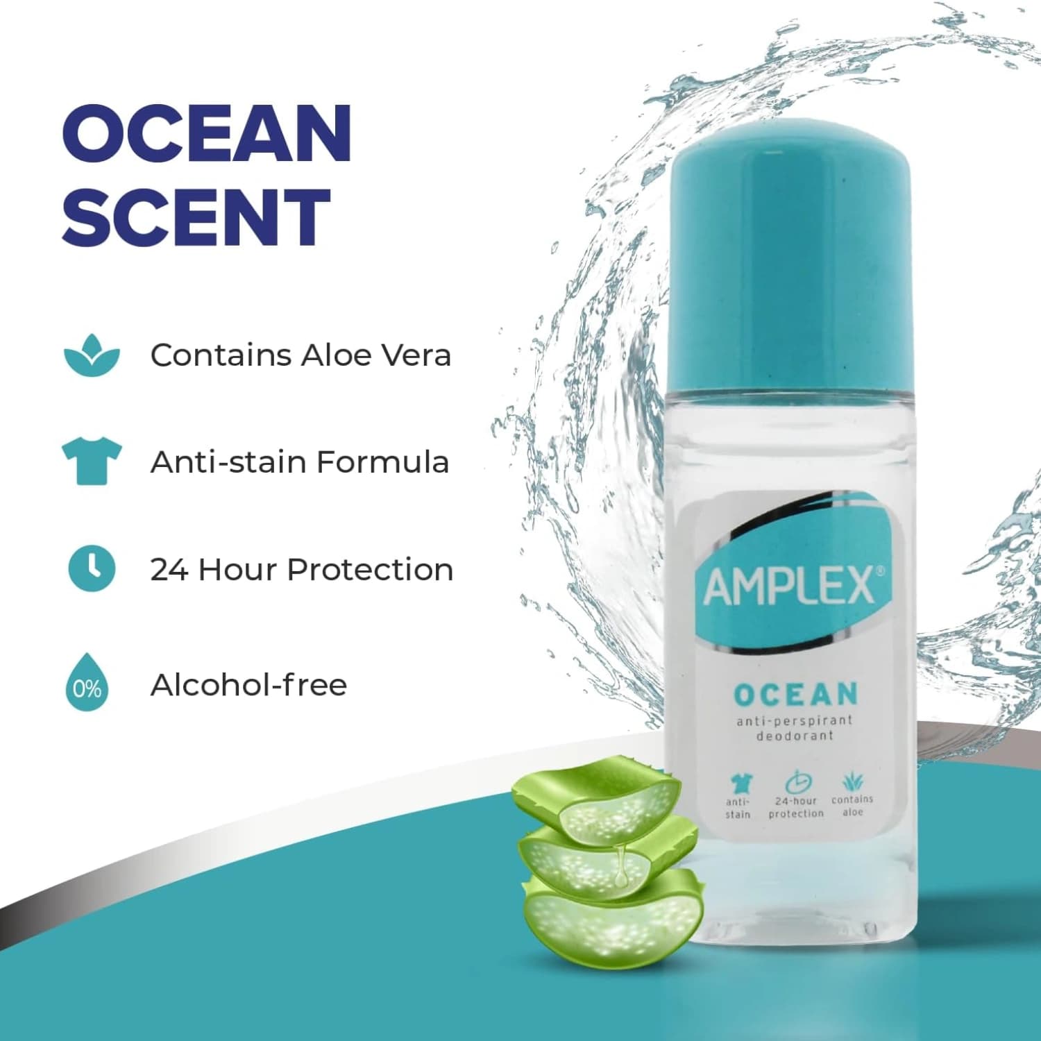 Amplex Ocean Deodorant Roll On 50ml