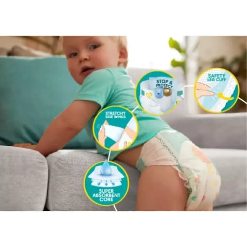 Pampers Baby-Dry Nappy Pants Size 4, 9-15kg, 23 Count