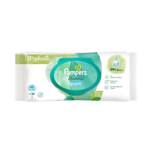 Pampers Harmonie Aqua Baby Wipes 48 wipes