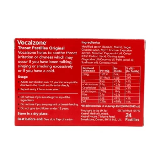Vocalzone 3 Flavour Bundle Sore Throat Relief Pastilles Multi-Pack (3 x 24)