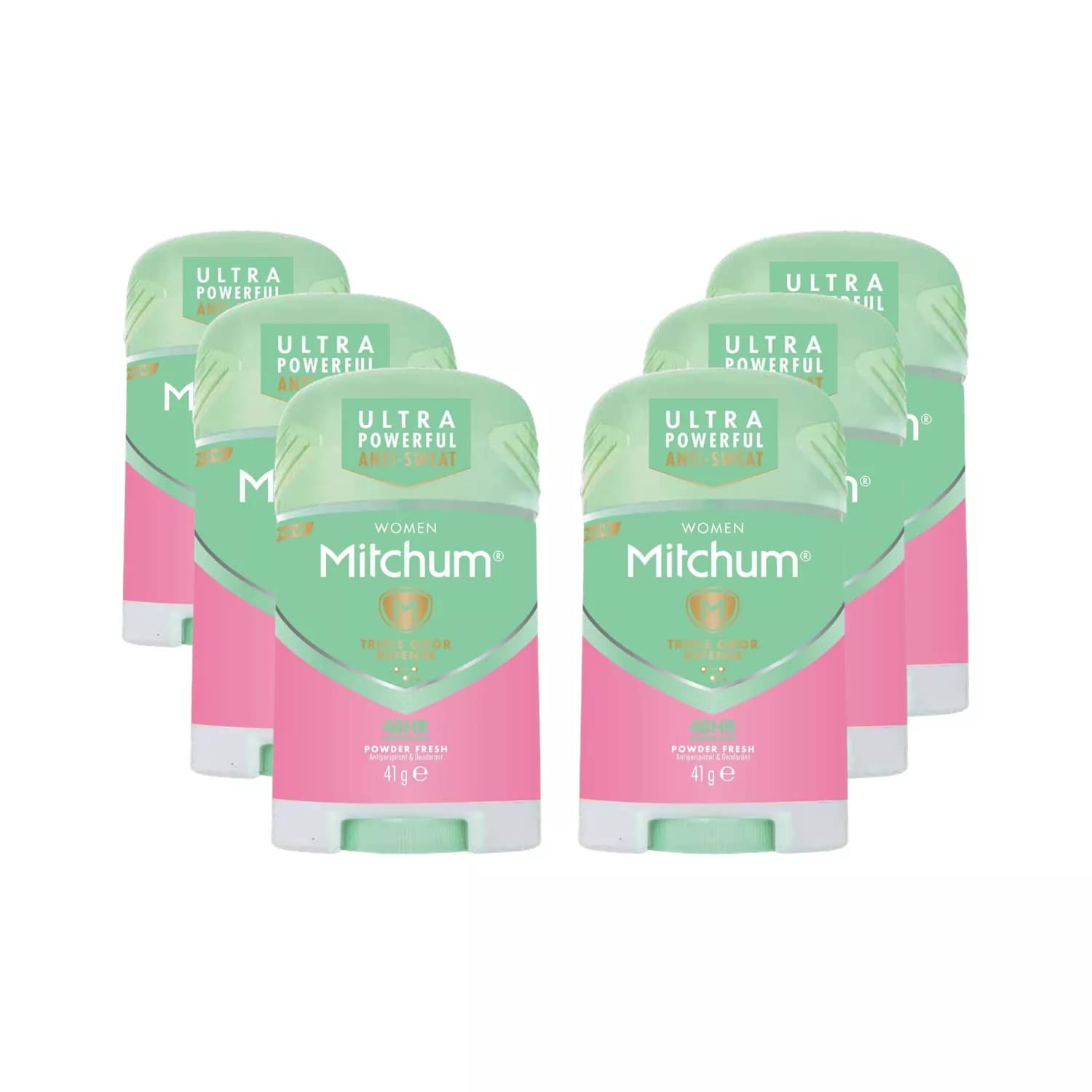 Mitchum Powder Fresh Deodorant Stick 41g - Pack 6
