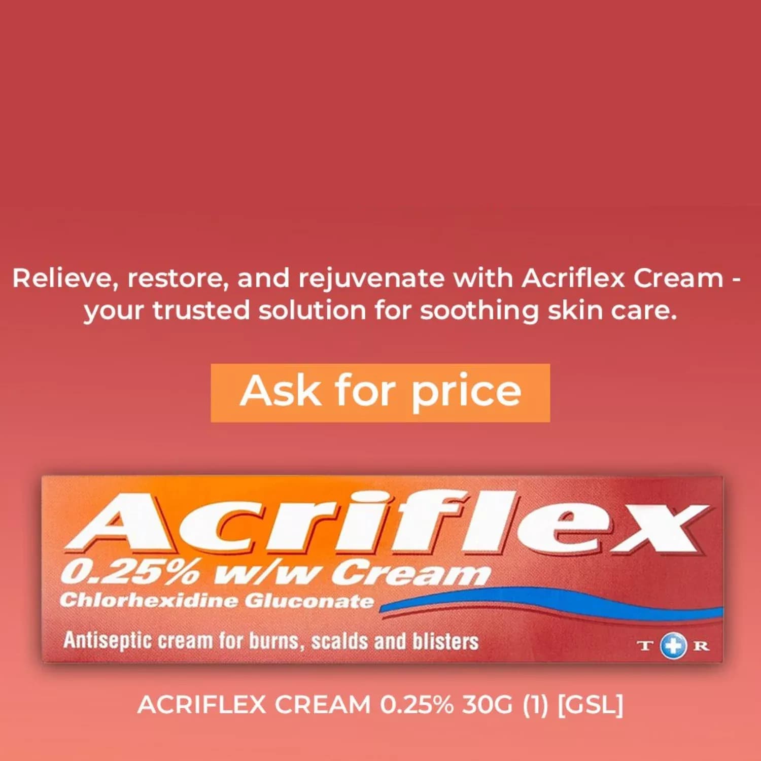 Acriflex Antiseptic Cream for Burns 30gm