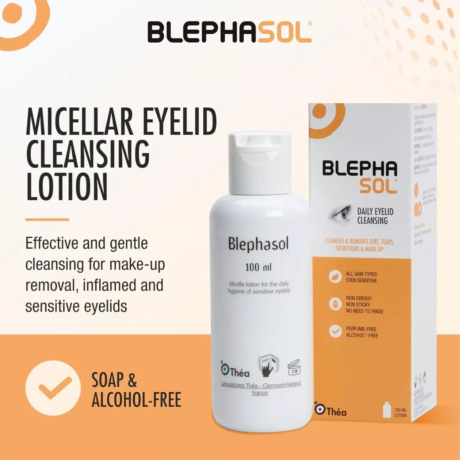 BlephaSol Daily Eyelid Cleansing Lotion - 100ml