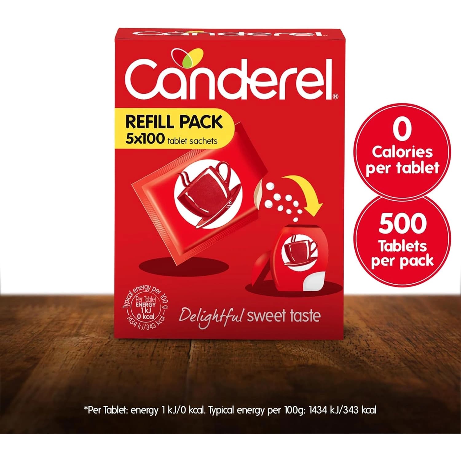 Canderel Zero Calorie Tablets Sachets 500 Count
