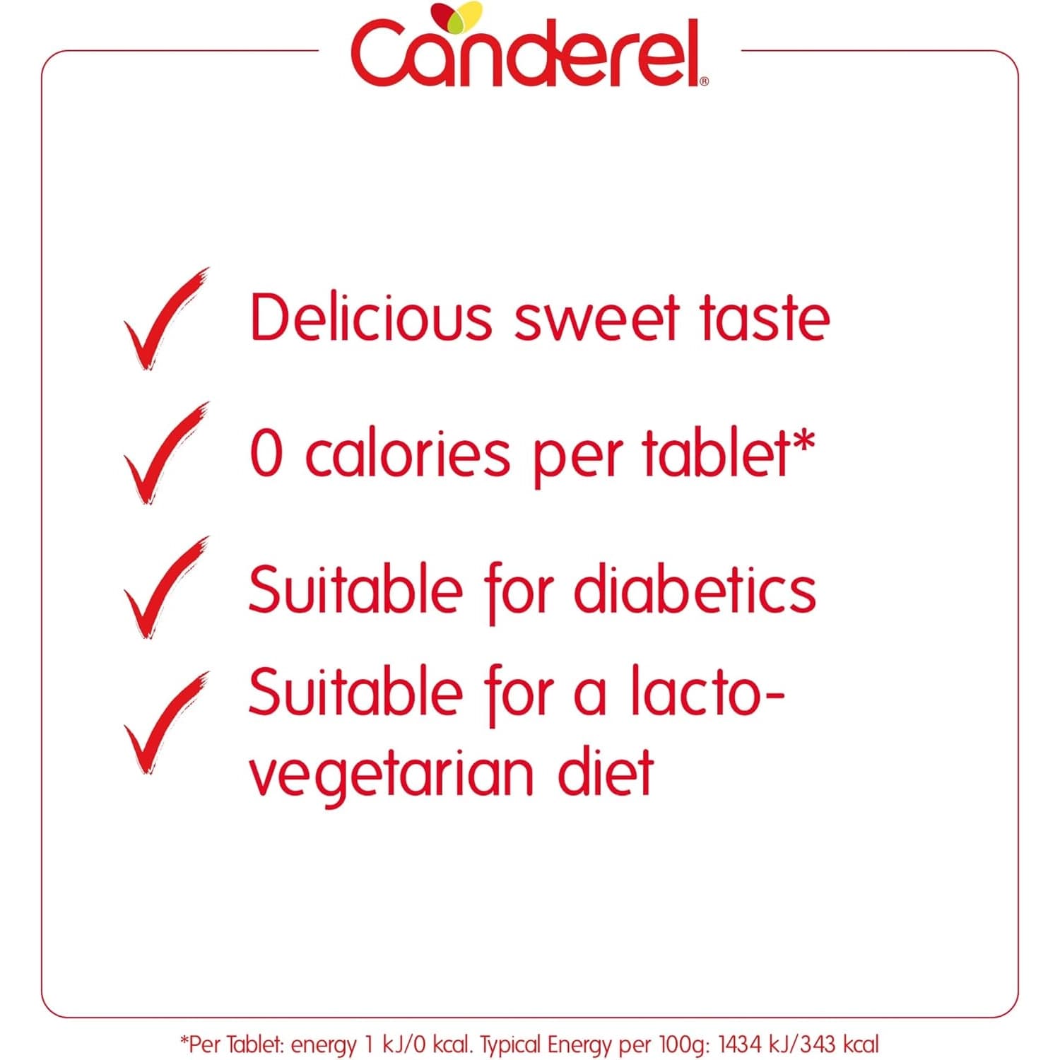 Canderel Zero Calorie Tablets Sachets 500 Count