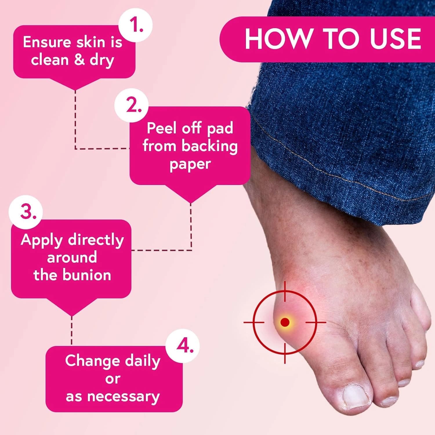 Carnation Bunion Pads Oval Pack of 4