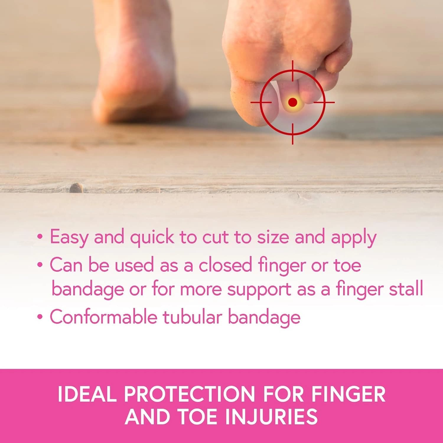 Carnation Finger Toe Bandage 4 meter - Pack of 3