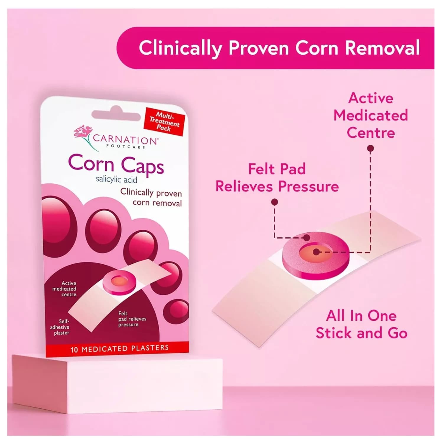 Carnation Footcare Corn Caps x 10
