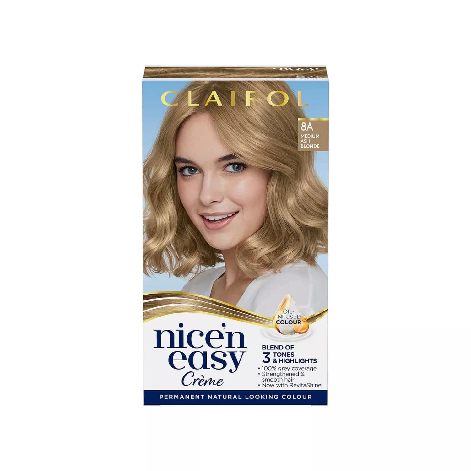 Clairol Nice'n Easy Hair Dye 8A Medium Ash Blonde