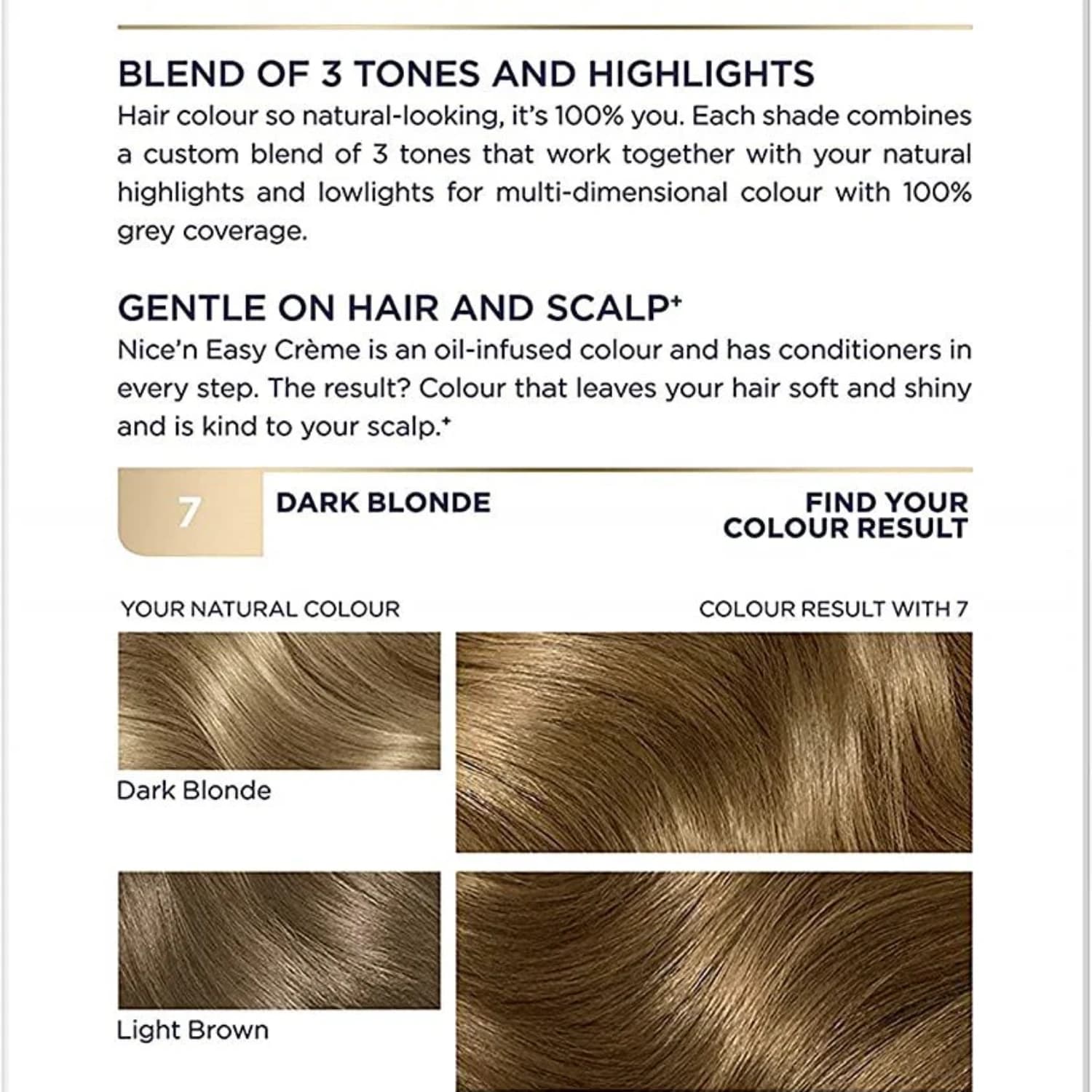 Clairol Nice'n Easy Hair Dye 7 Dark Blonde