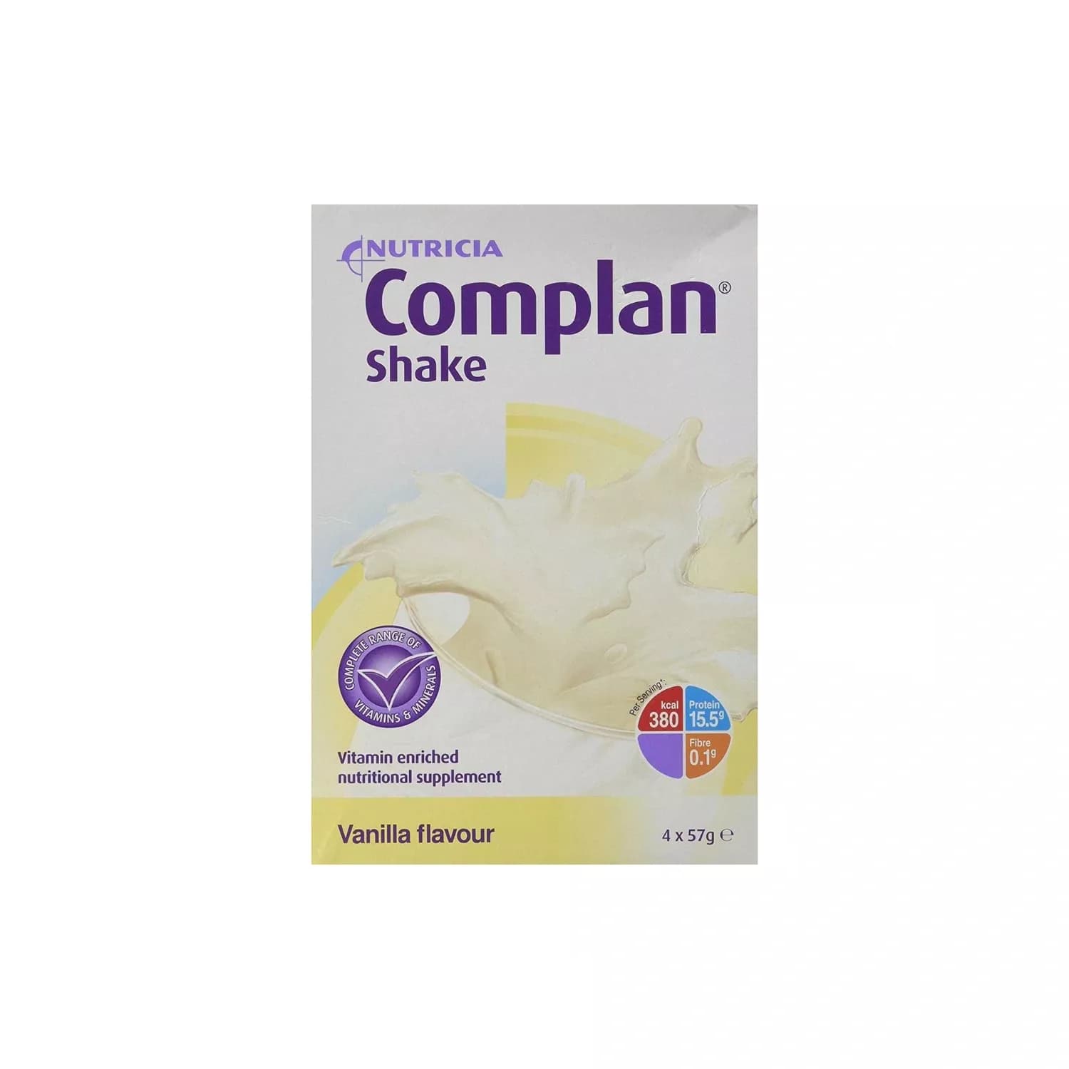 6x Complan Shake Vanilla Flavour 4 x 57g