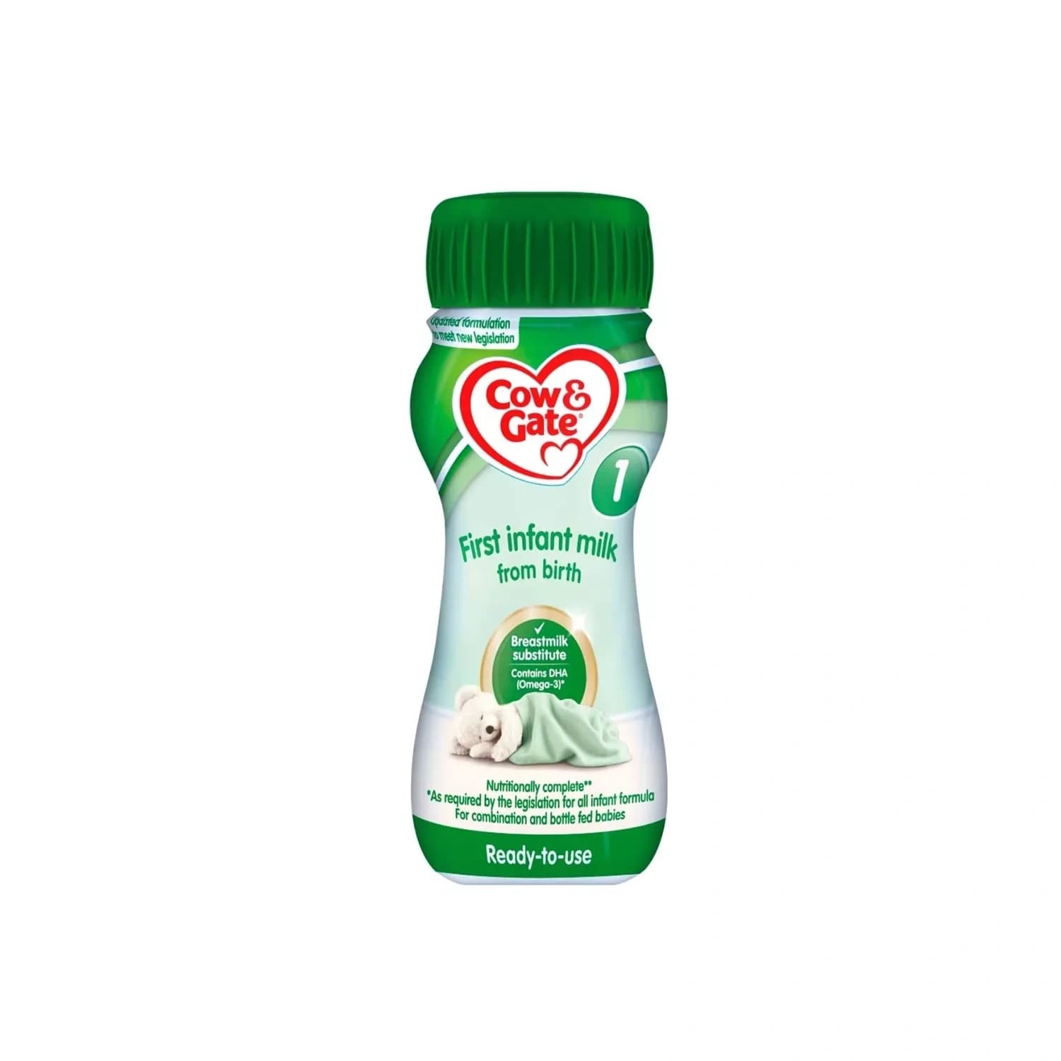 Cow & Gate 1 First Infant Baby Milk Ready to Use Liquid Formula, from Birth, 200ml (Pack of 18)