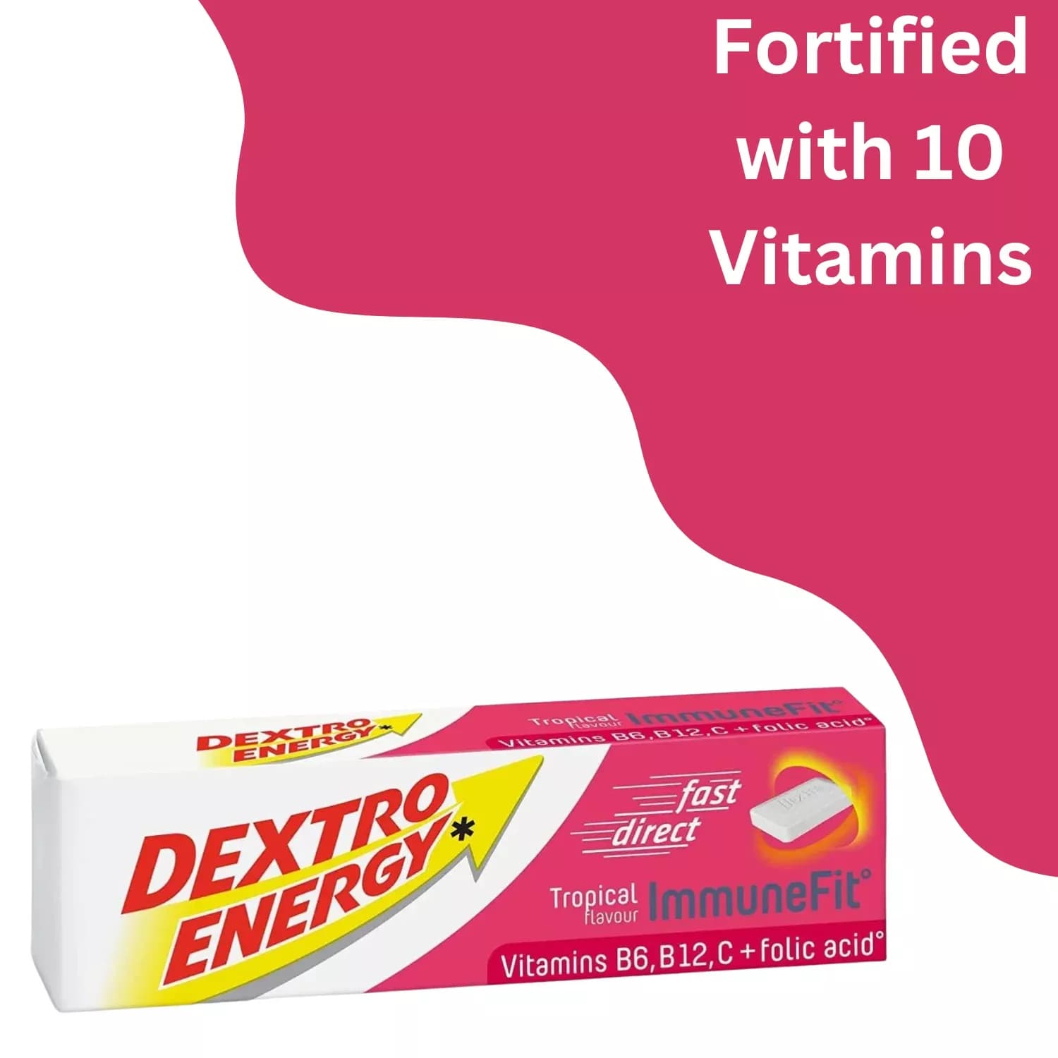 24x Dextro Energy Tablets ImmuneFit Tropical Flavour 47g