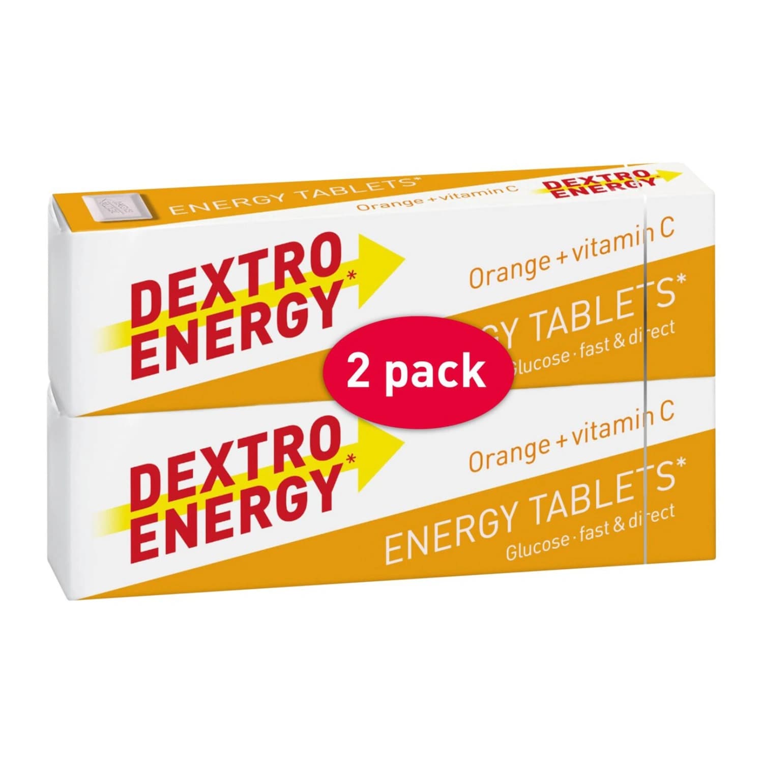 12x Dextro Orange + Vitamin C Energy Tablets Twin pack