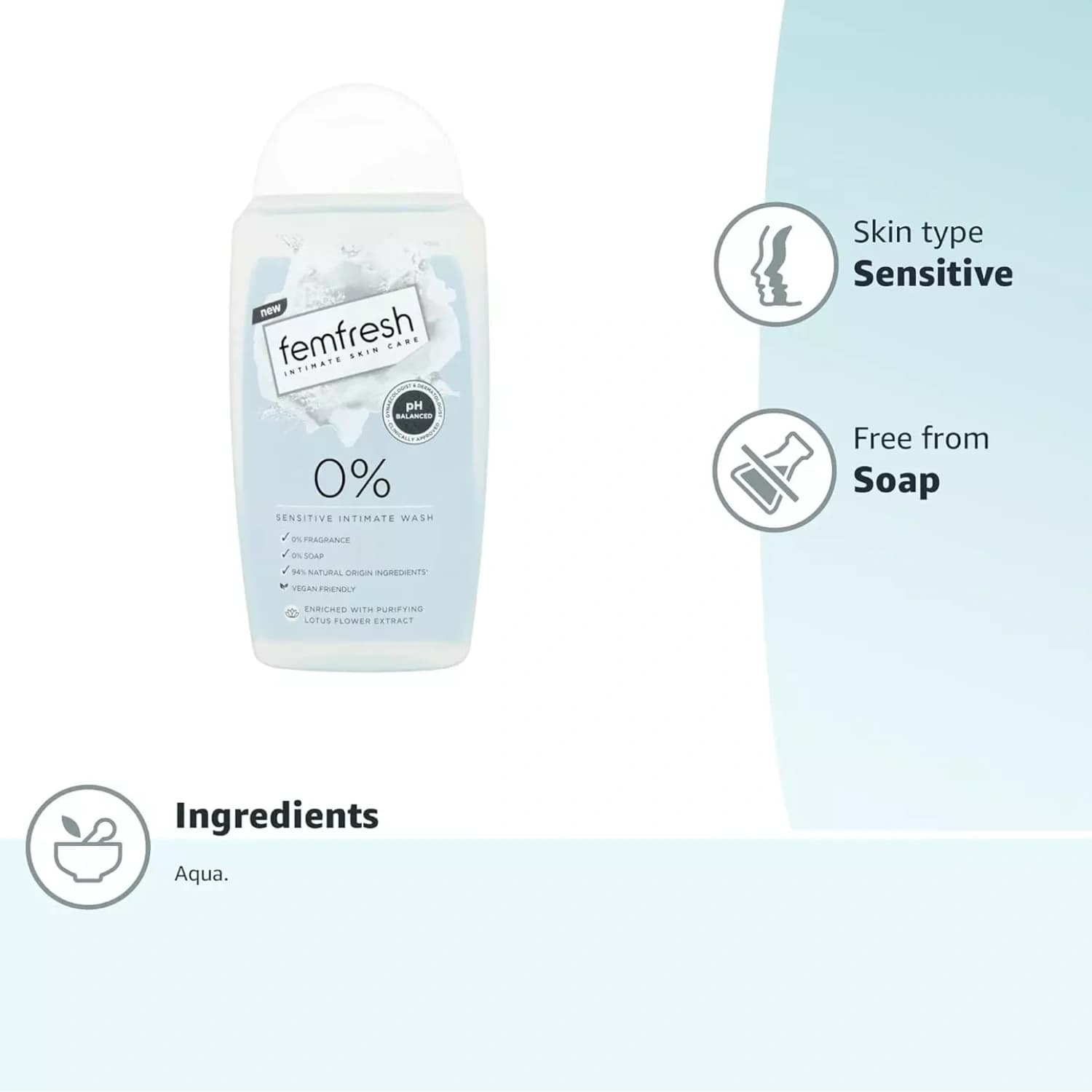 Femfresh 0% Sensitive Intimate Wash 250ml