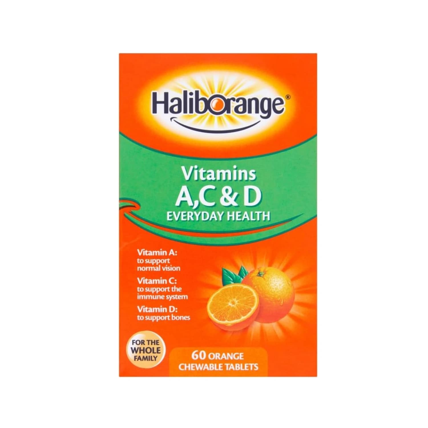 Haliborange Vitamin A, C & D Orange Chewable Tablets