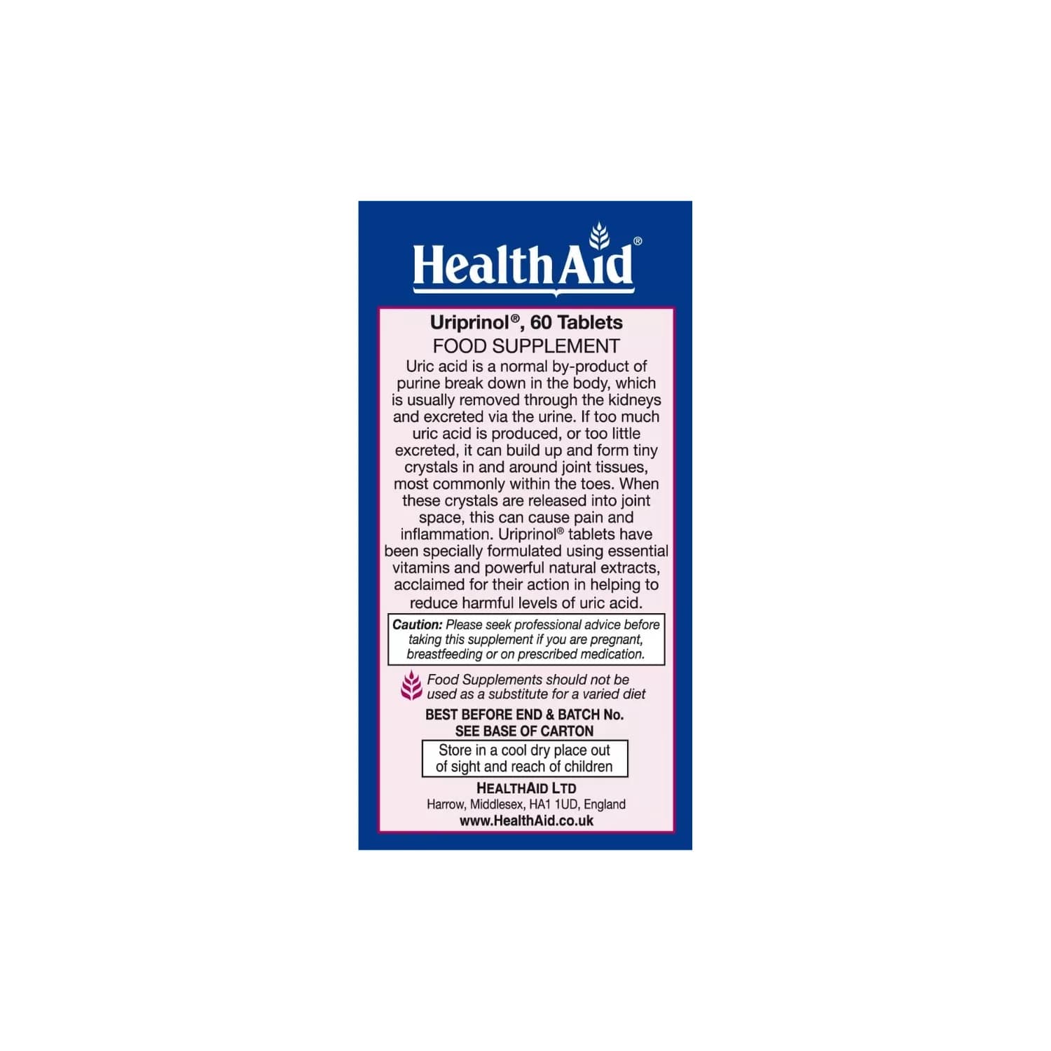 HealthAid Uriprinol Vegan 60 Tablets