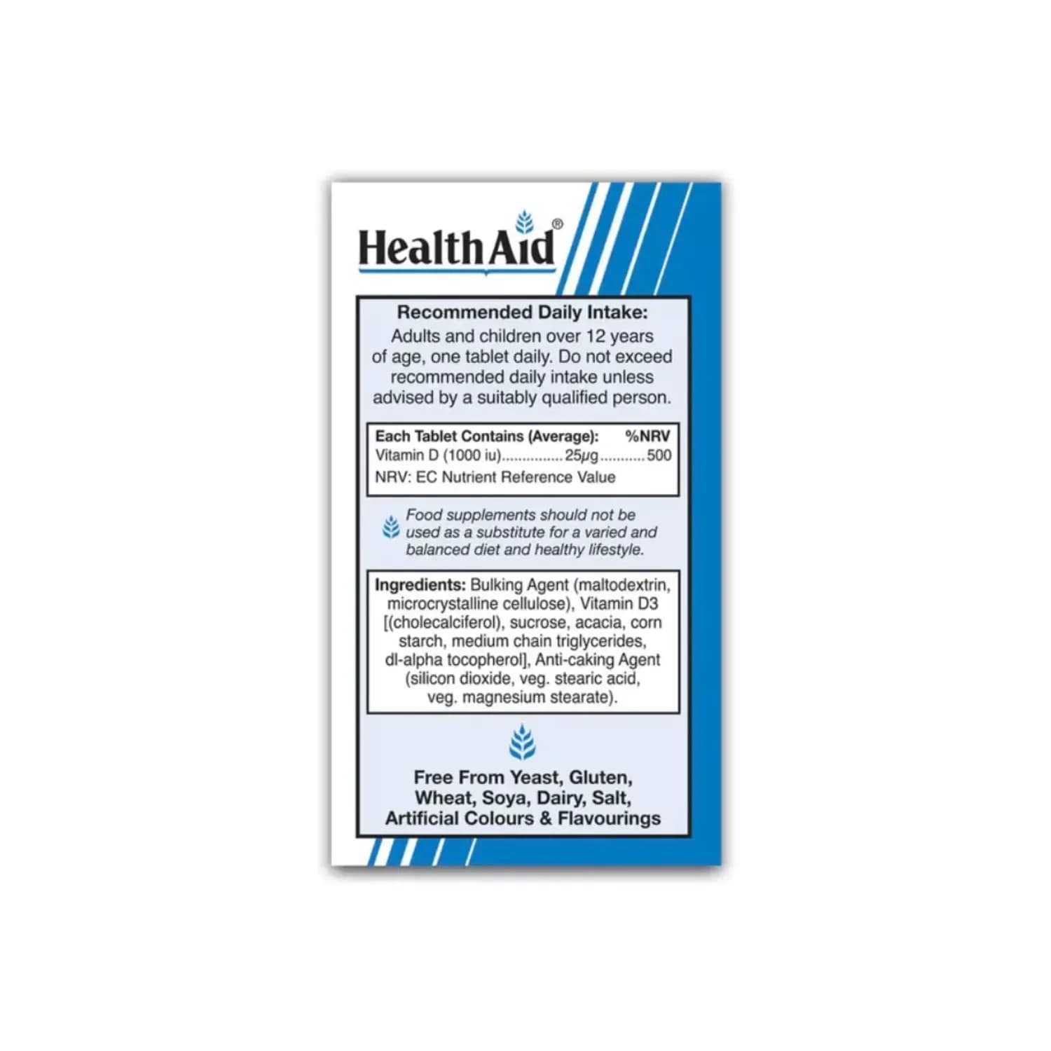 HealthAid Vitamin D3 1000iu 120 Tablets