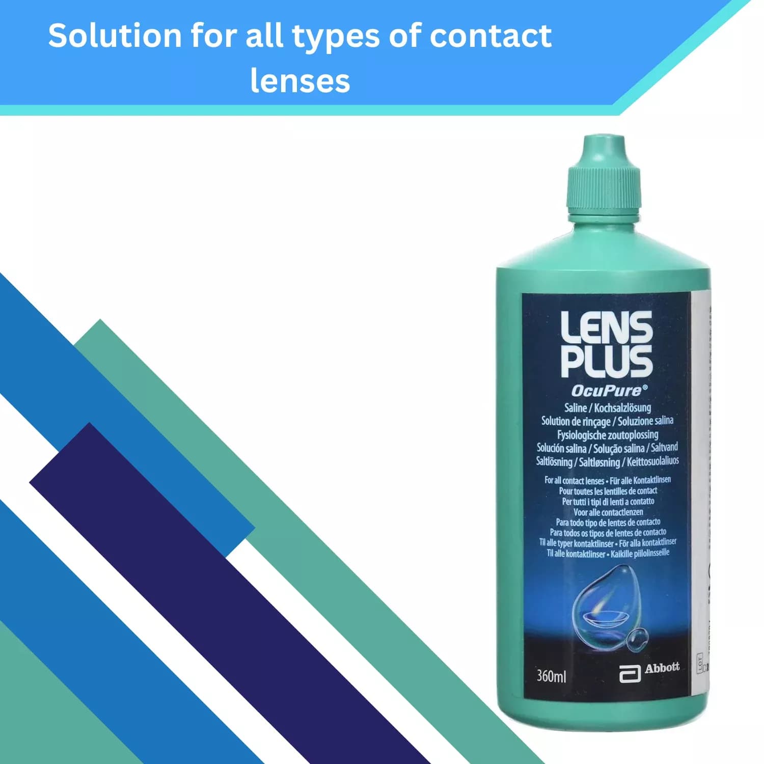 Lens Plus Purite Saline 360ml x 6 Pack