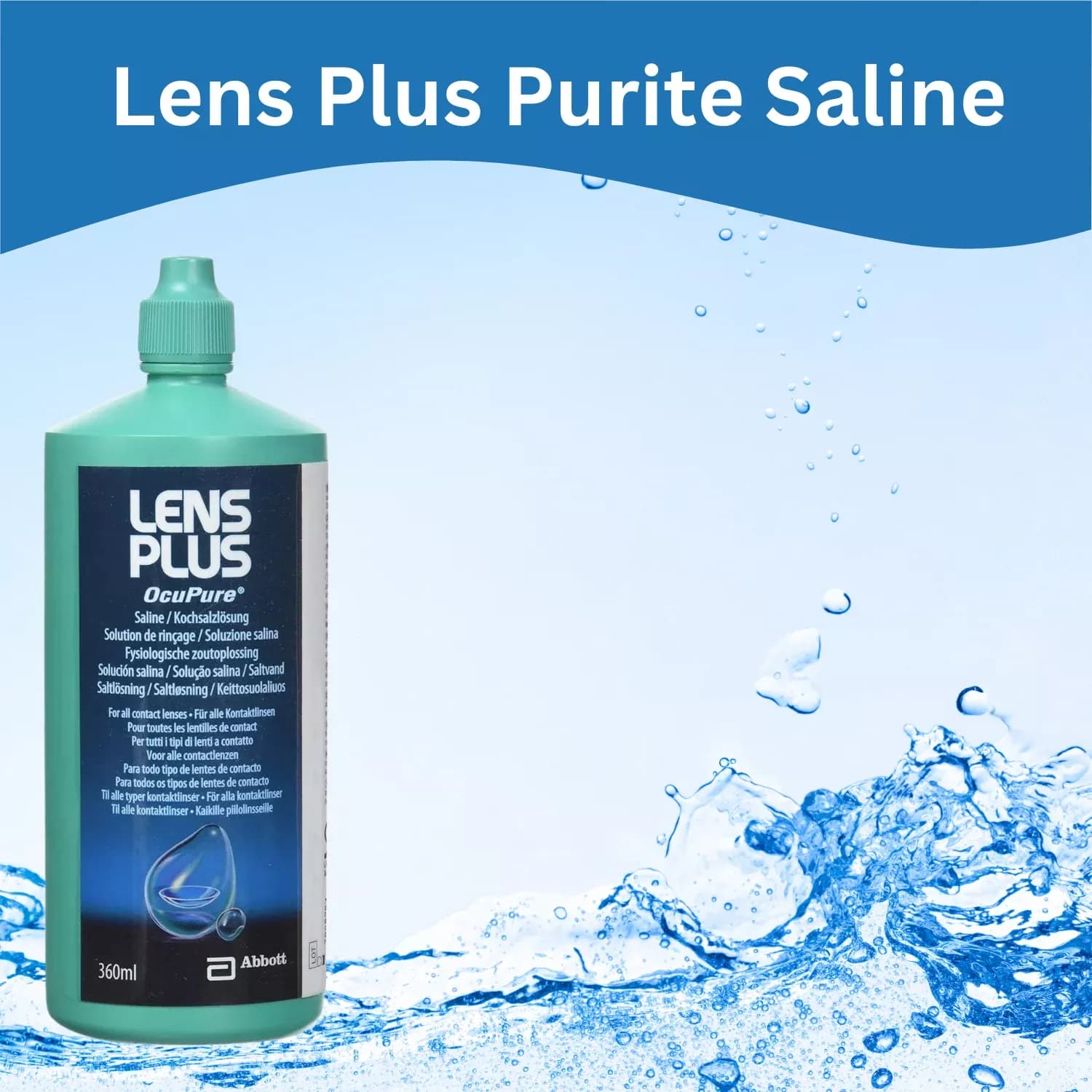Lens Plus Purite Saline 360ml x 6 Pack