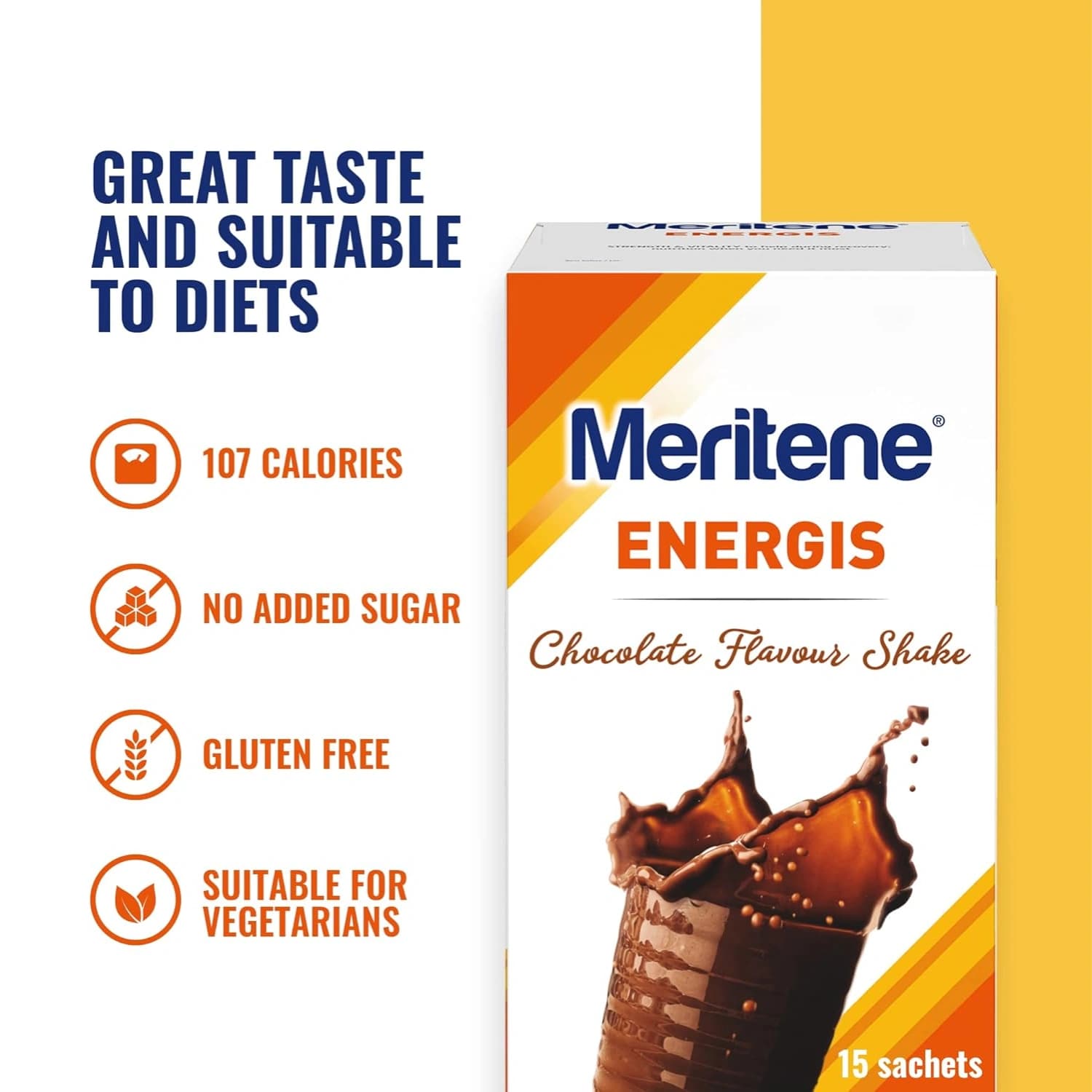 Meritene Energis Chocolate Milkshake 15 Packs x 30g