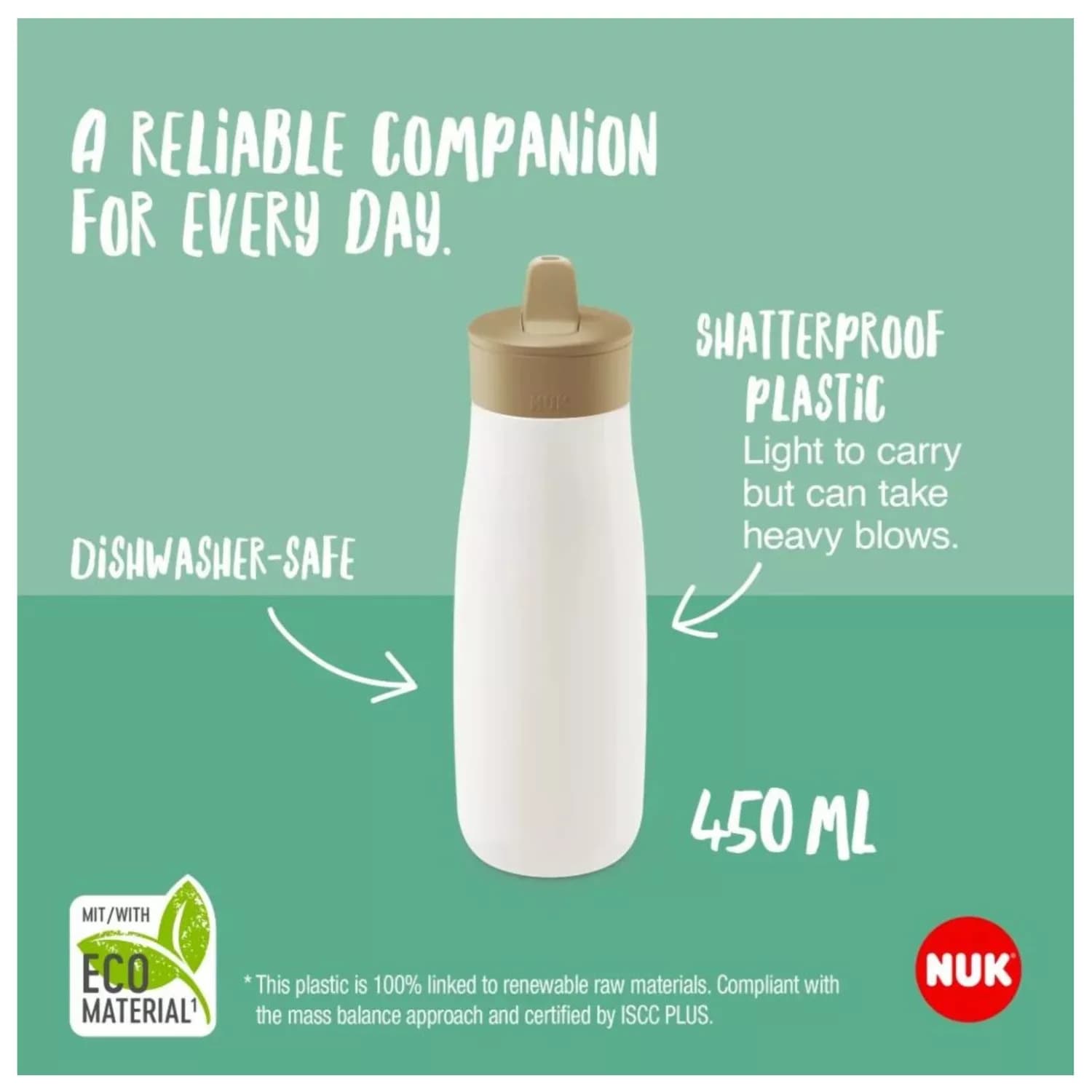 NUK Mini-Me Flip With 2 in 1 Top 12m+ Green 450ml