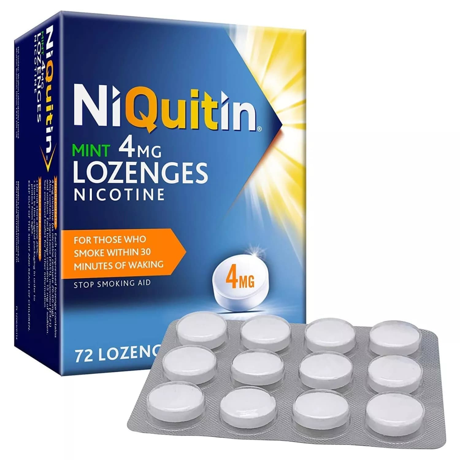 4x Niquitin Lozenges 4mg Mint 72 Lozenges