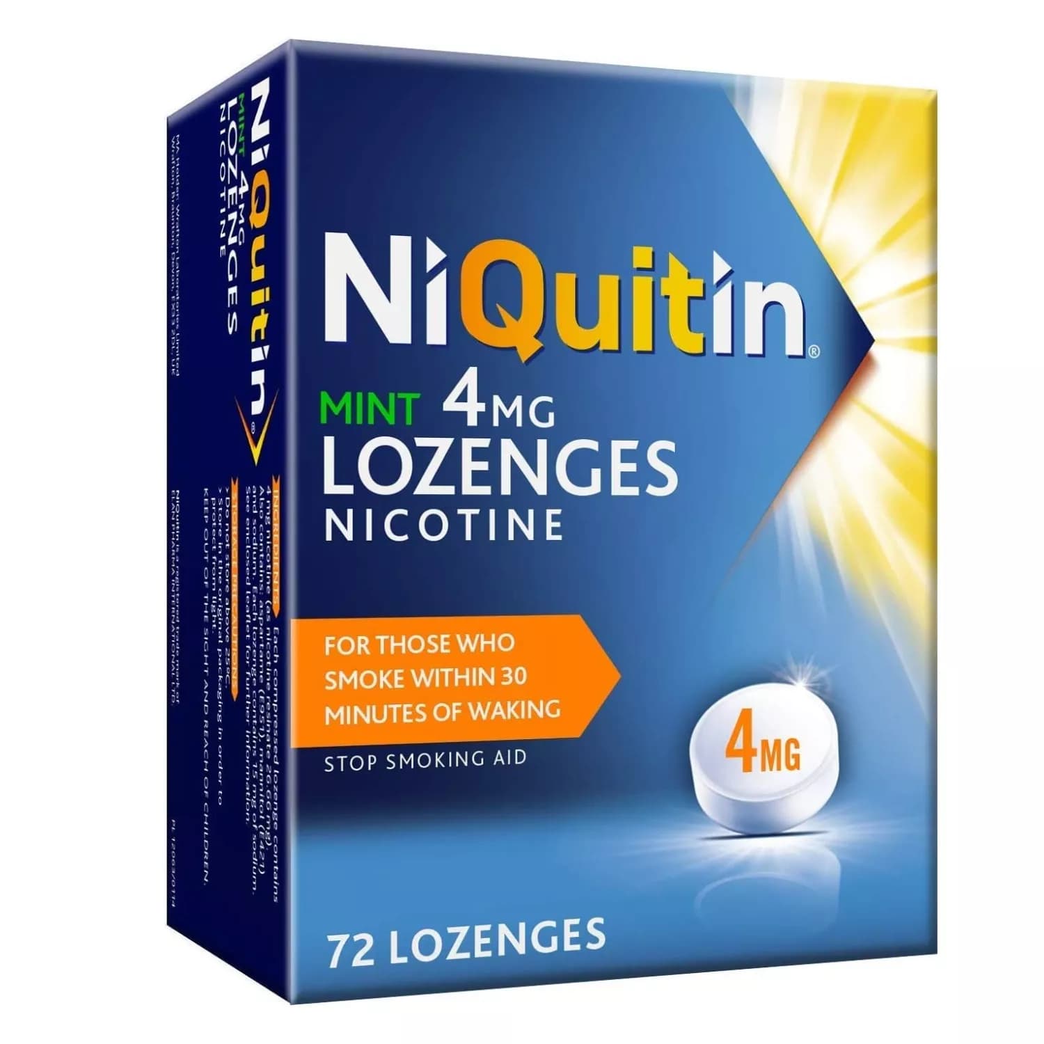4x Niquitin Lozenges 4mg Mint 72 Lozenges