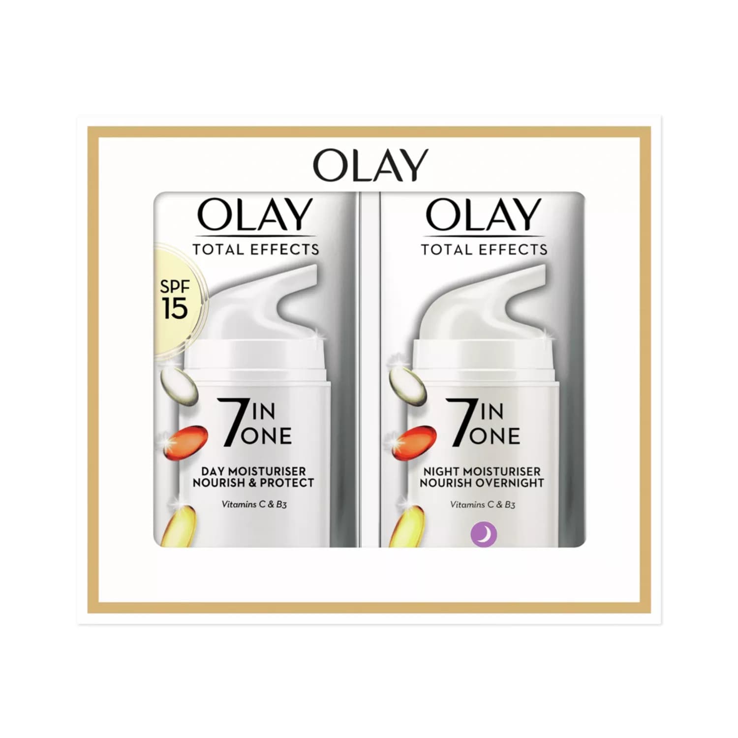 OlayTotal Effects 7in1 Anti-Ageing Day and Night Moisturiser 2x 37ml