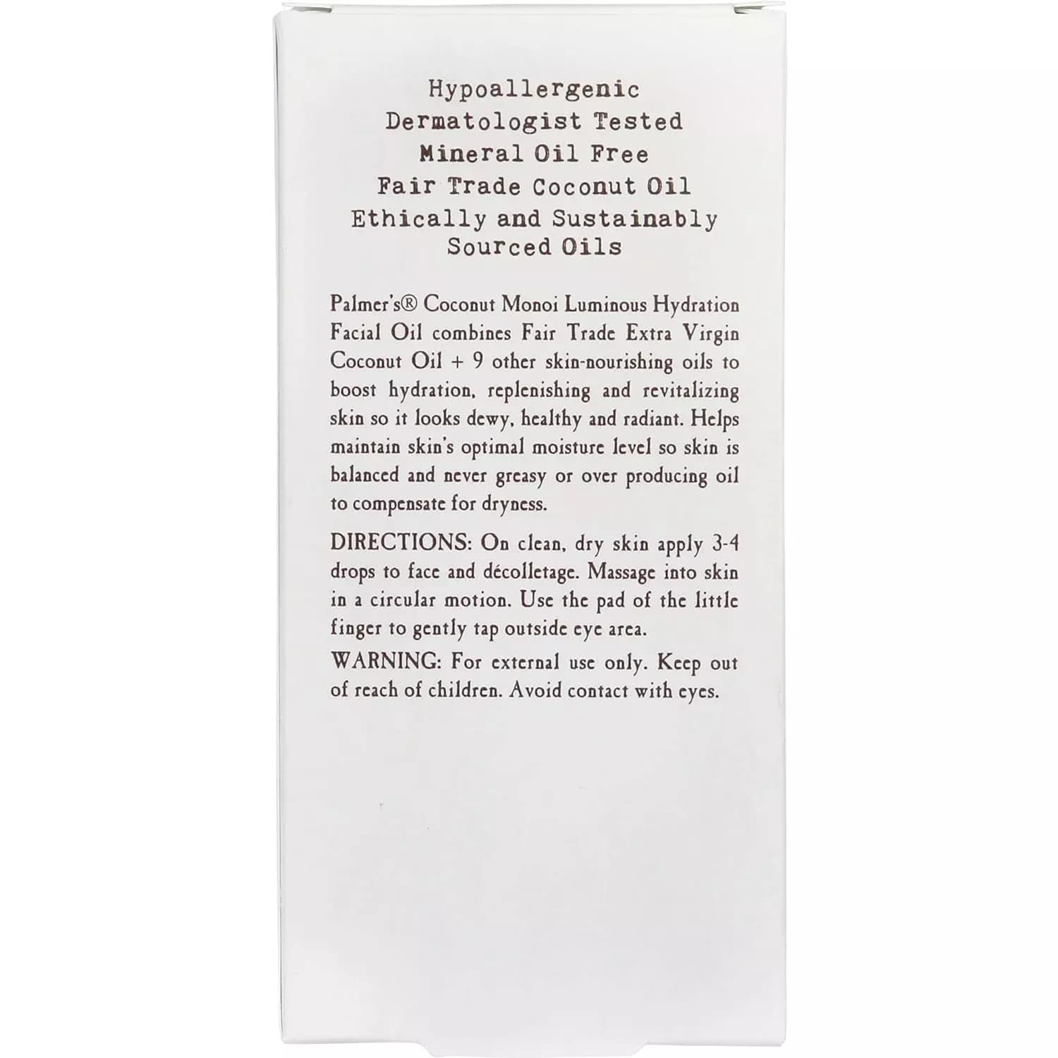 Palmers Coconut Monoi Luminous Hydration Facial Oil 30ml