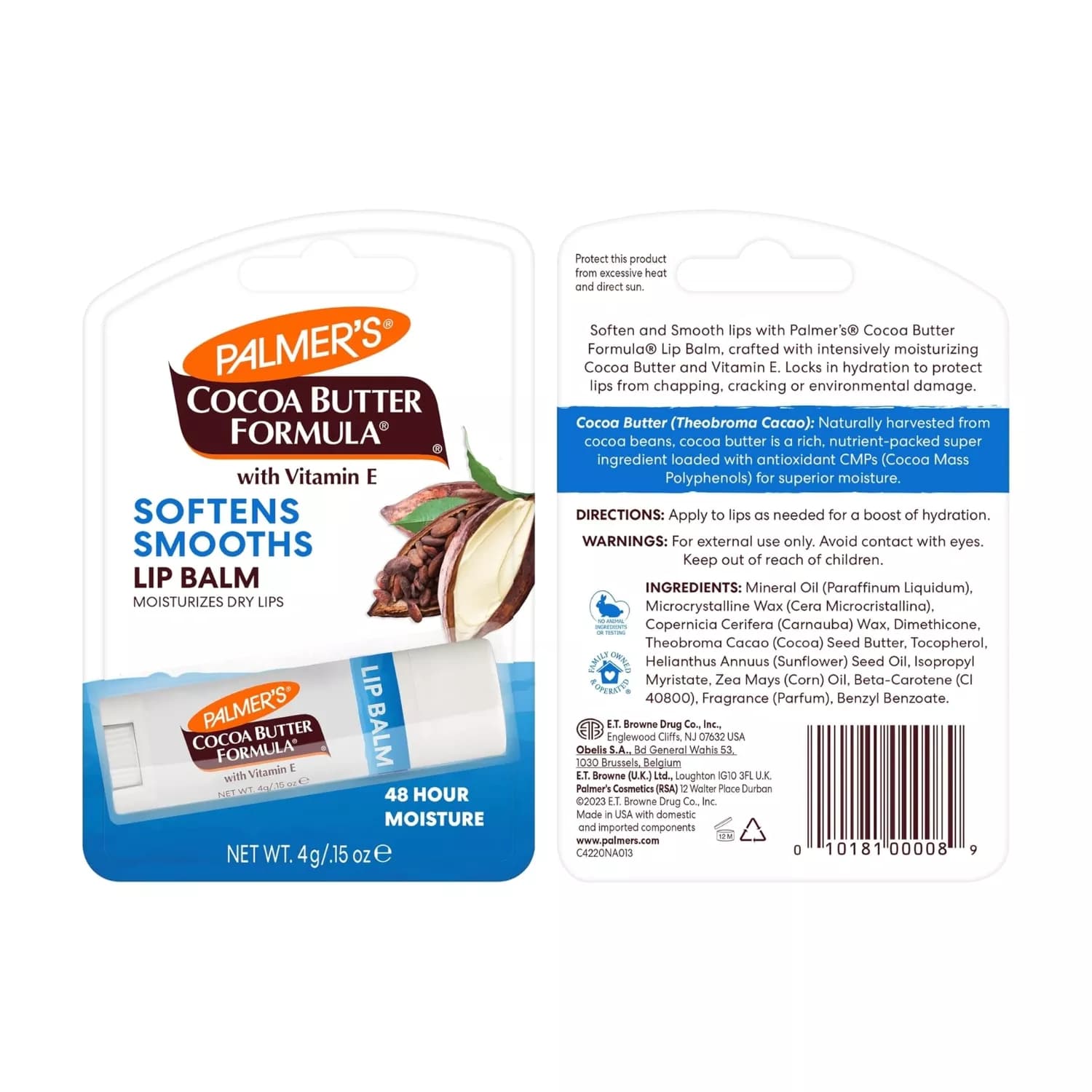 6x Palmers Cocoa Butter Formula Moisturizing Lip Balm SPF 15, 4g