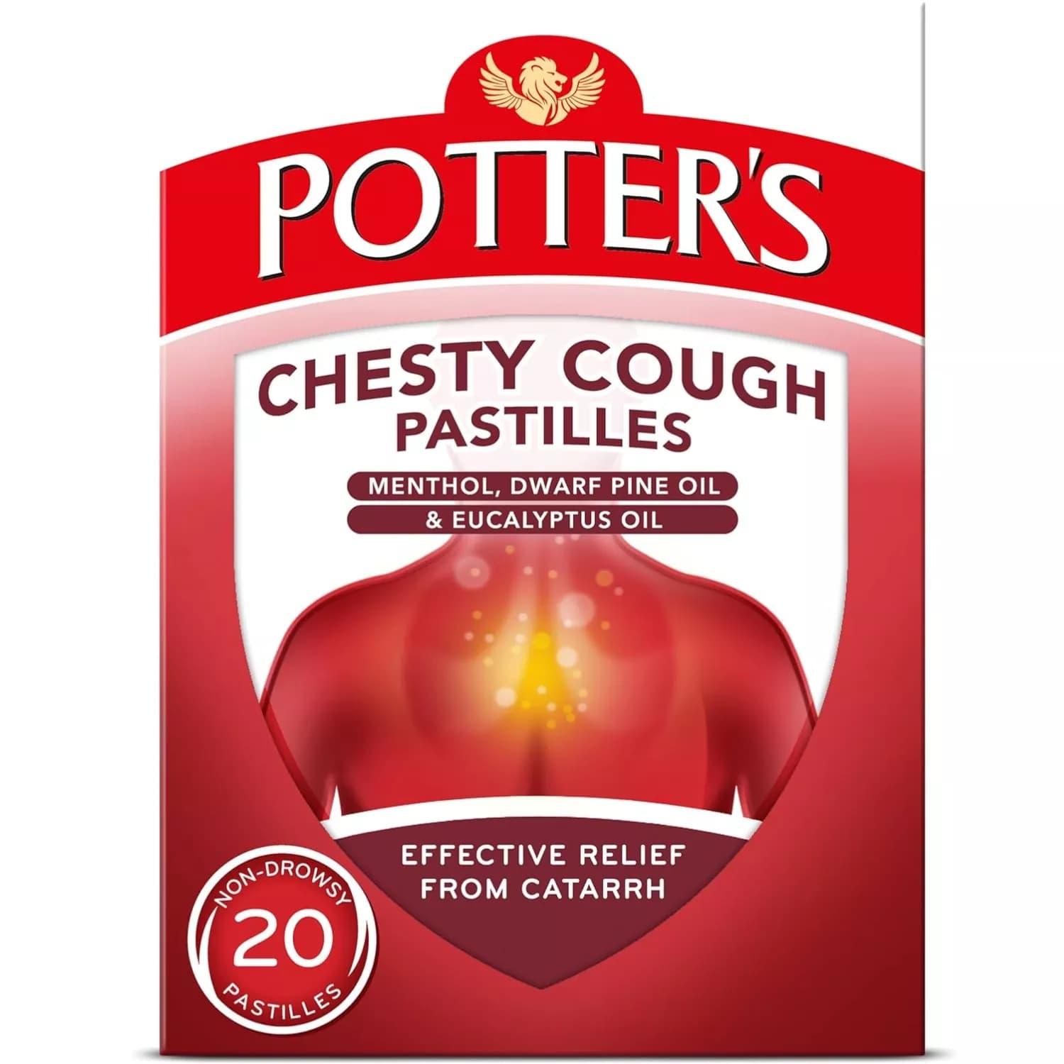 Potters Chesty Cough & Catarrh - 20 Pastilles
