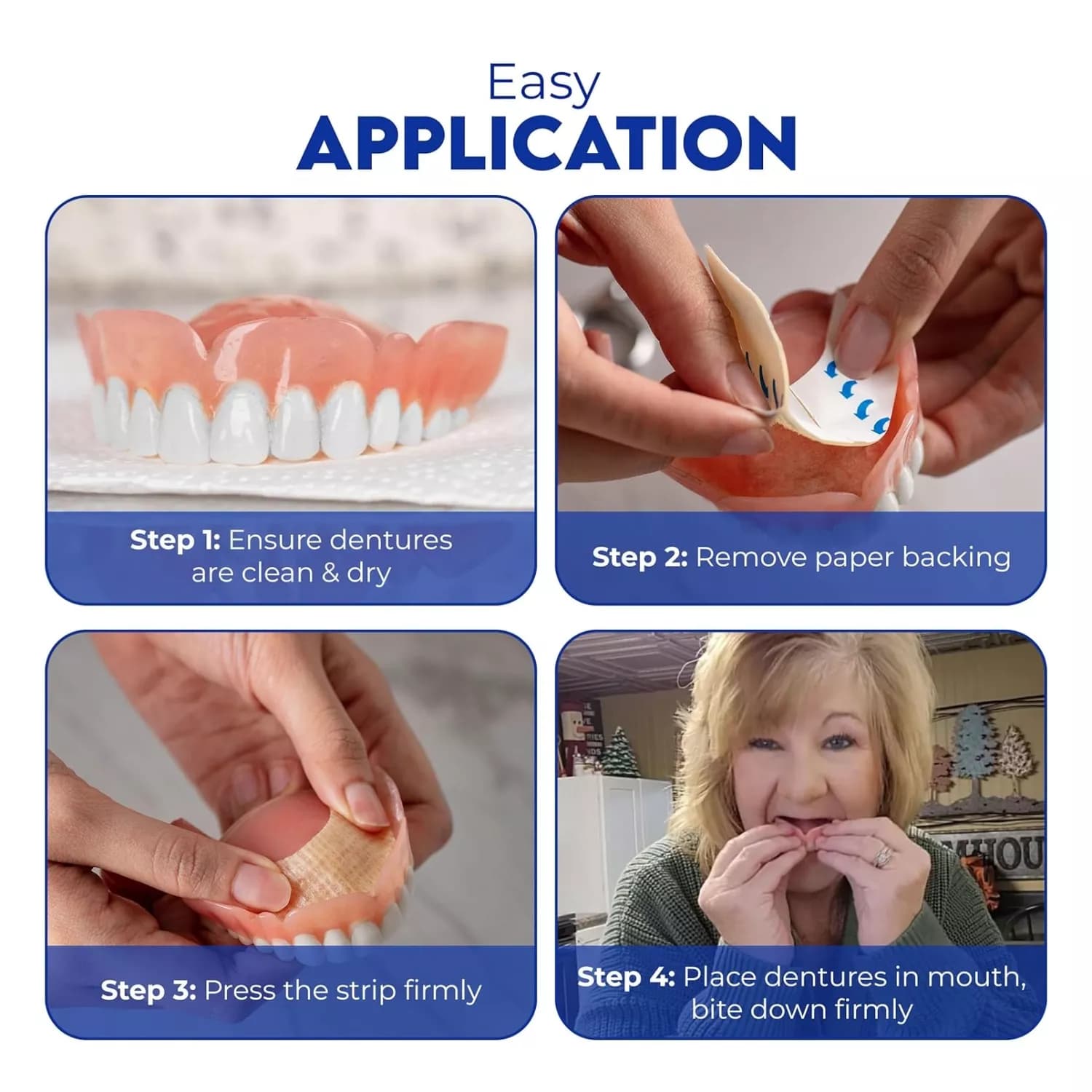 Secure Denture Adhesive Strips 15 Strips