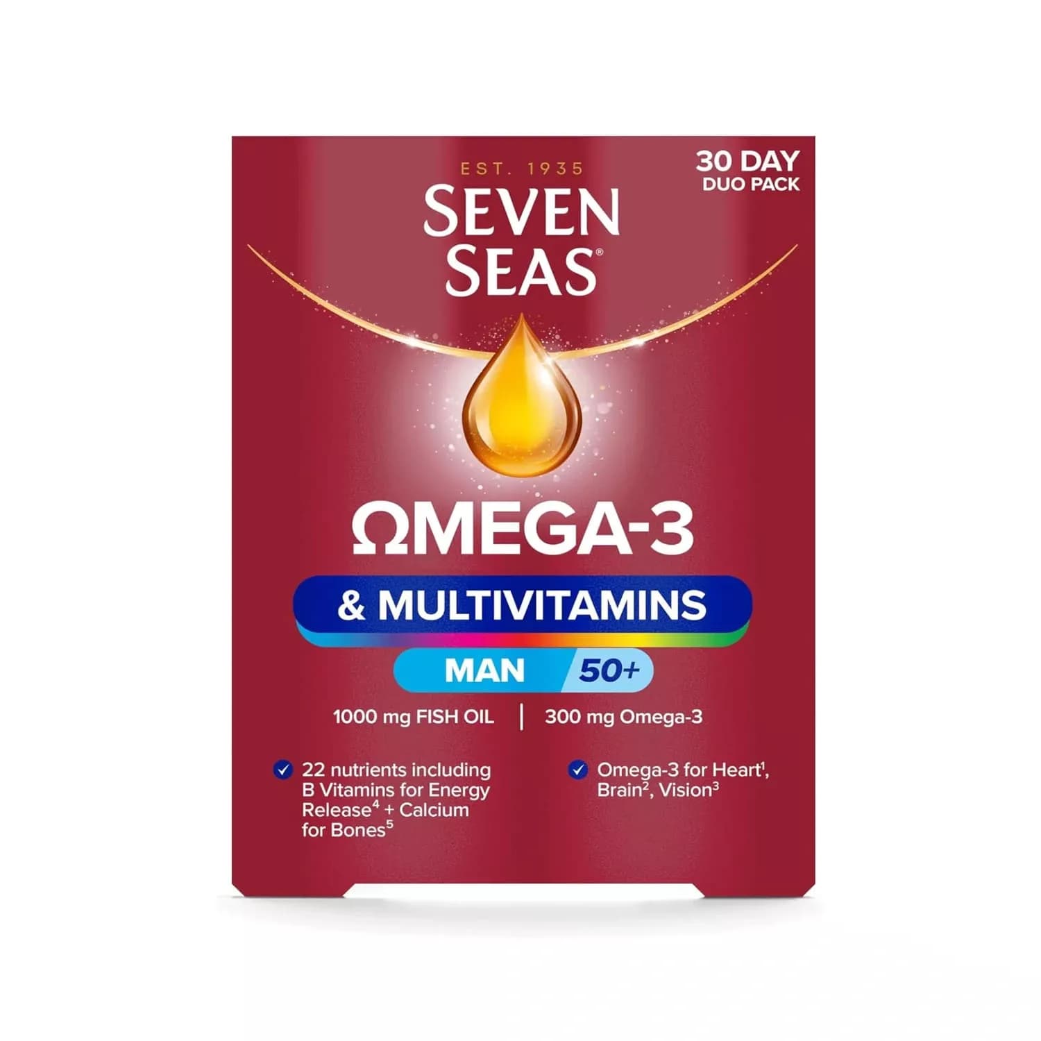 Seven Seas Omega 3 & Multivitamins Man 30 Day Duo Pack
