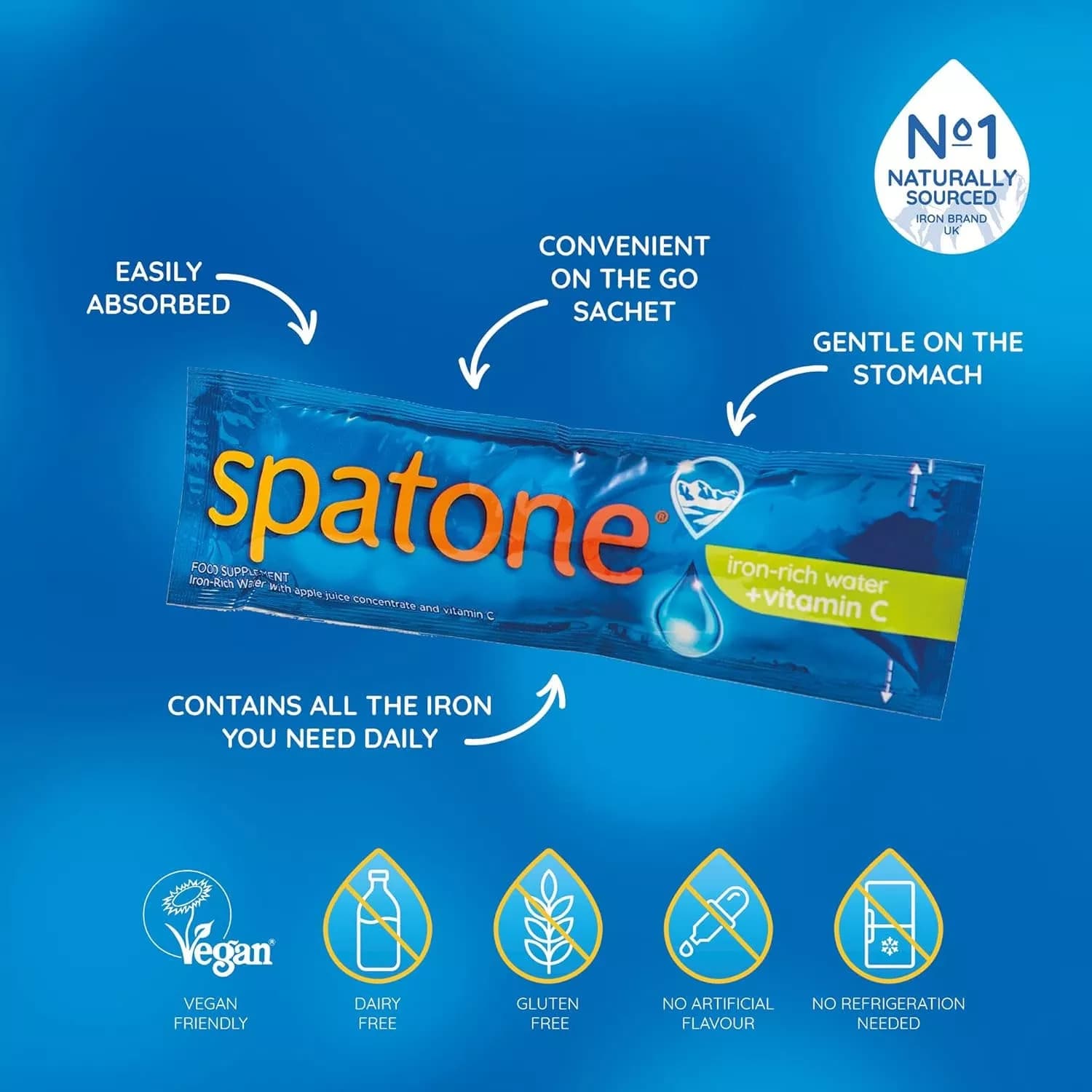 Spatone Natural Iron Supplement + Vitamin C (28 Sachets)