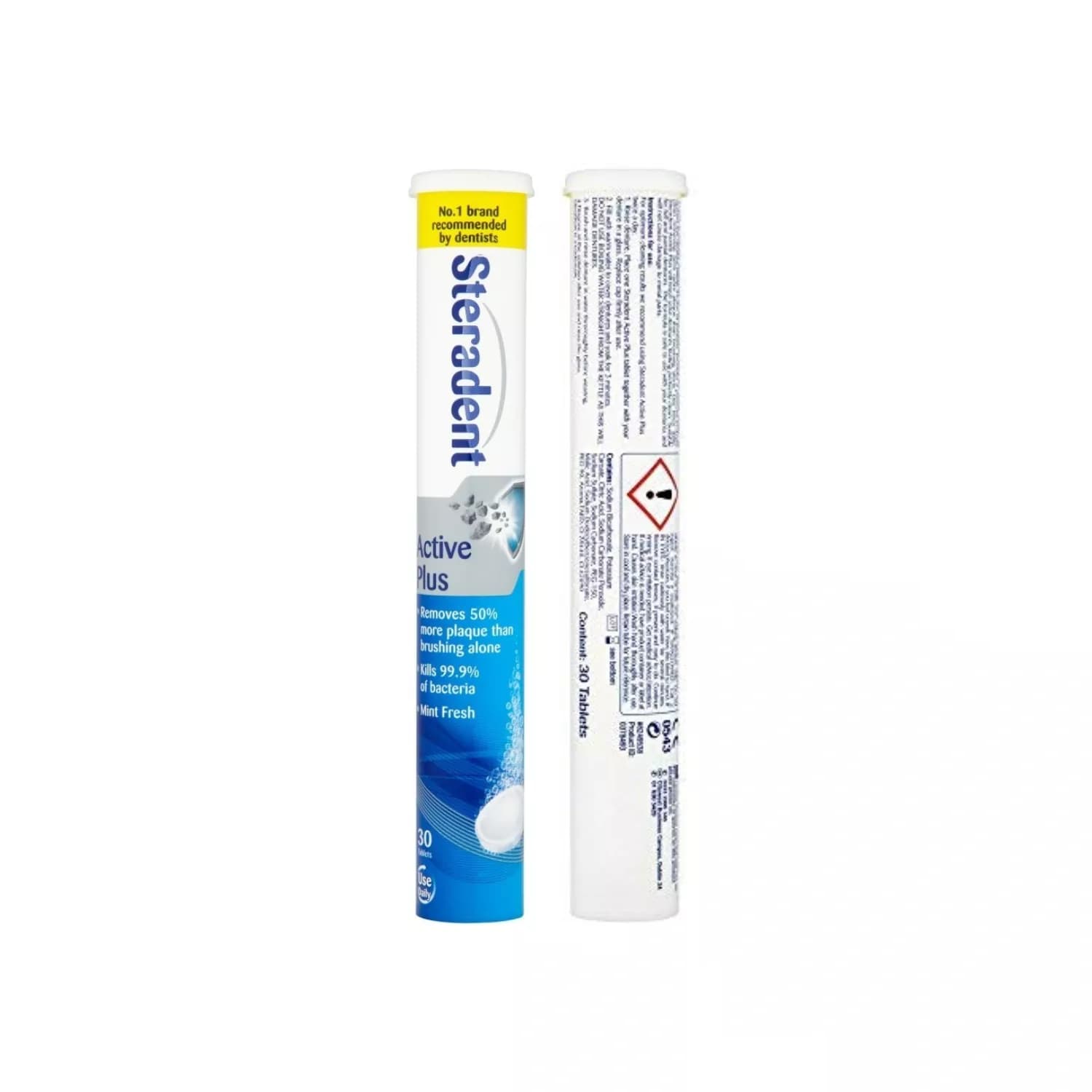 12x Steradent Tablets Active Plus 30 Count