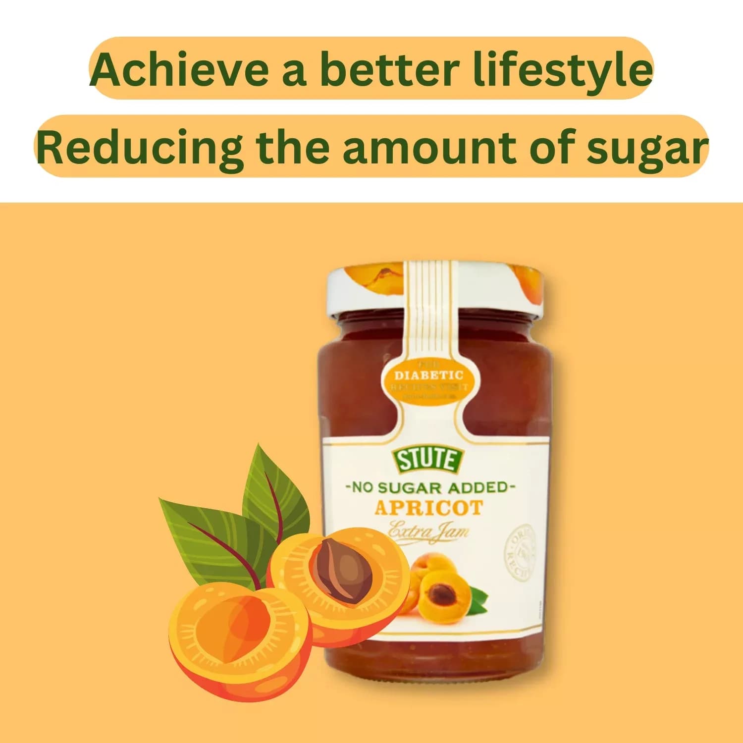 Stute Diabetic Apricot Extra Jam 430g