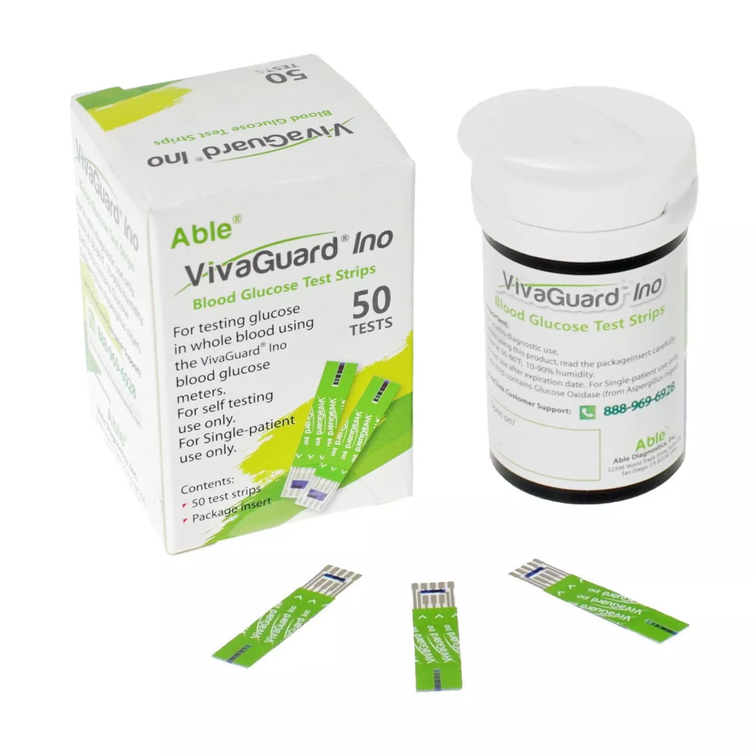 Vivacheck Ino Blood Glucose Test Strips - 50 Strips