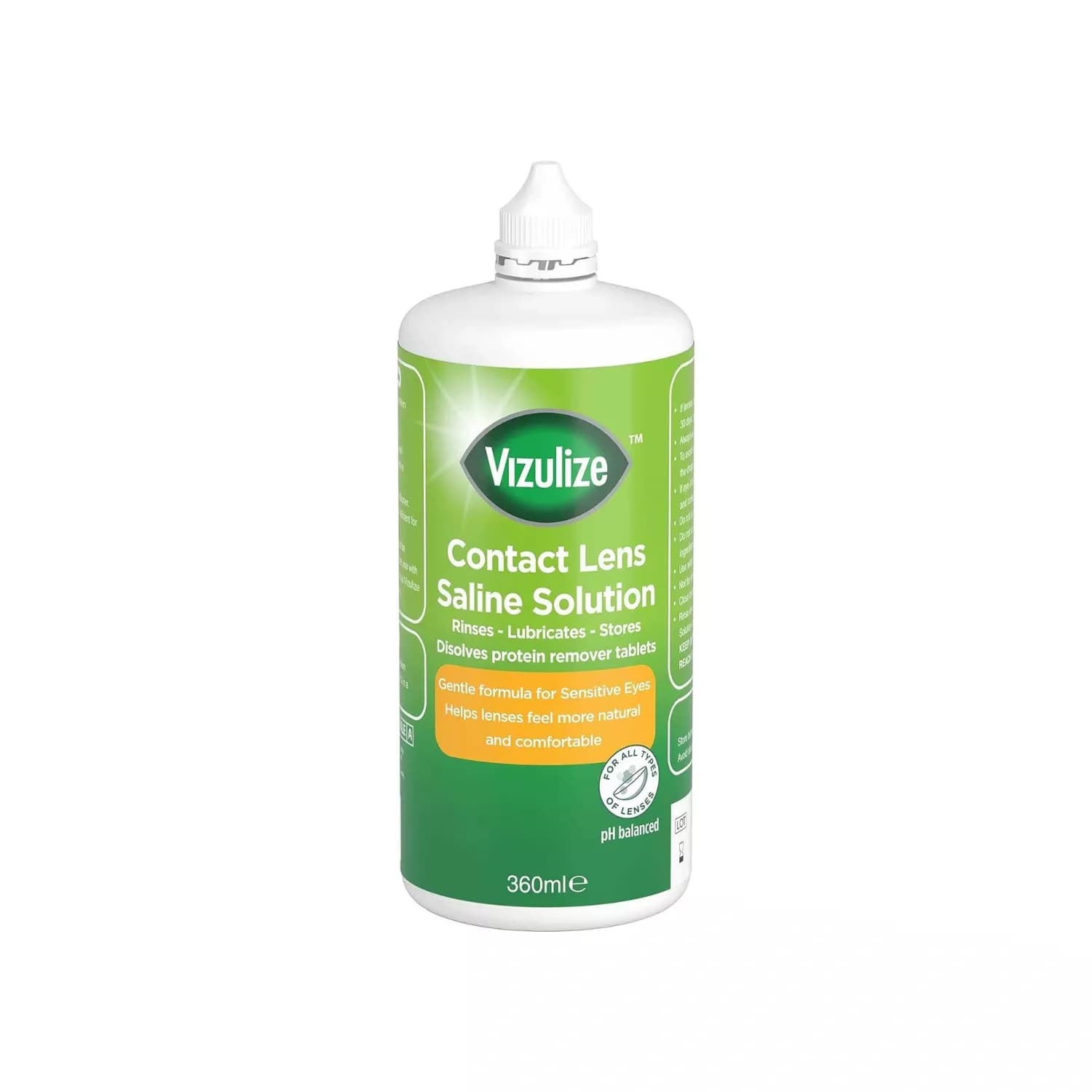 Vizulize Saline Solution For Contact Lenses 360ml - Pack of 3