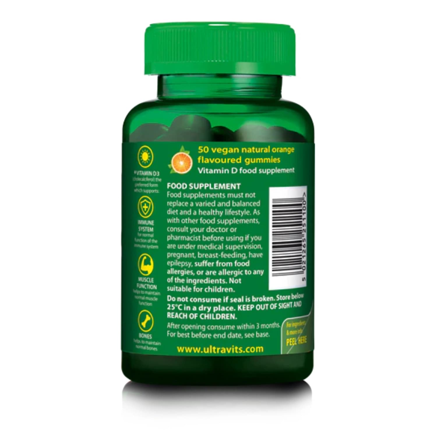 Vitabiotics Ultra Vitamin D 1000IU Vegan 50 Gummies