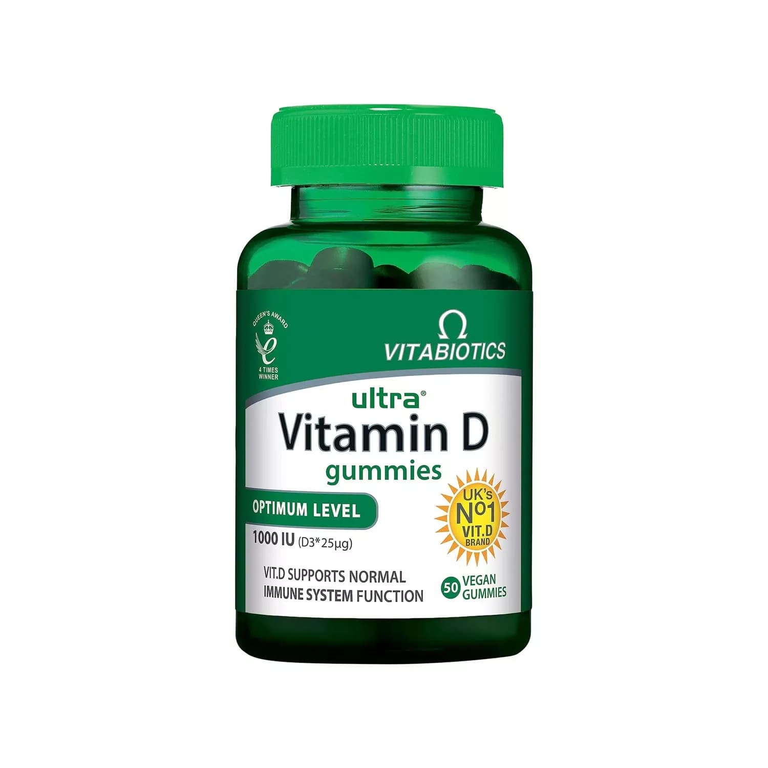Vitabiotics Ultra Vitamin D 1000IU Vegan 50 Gummies