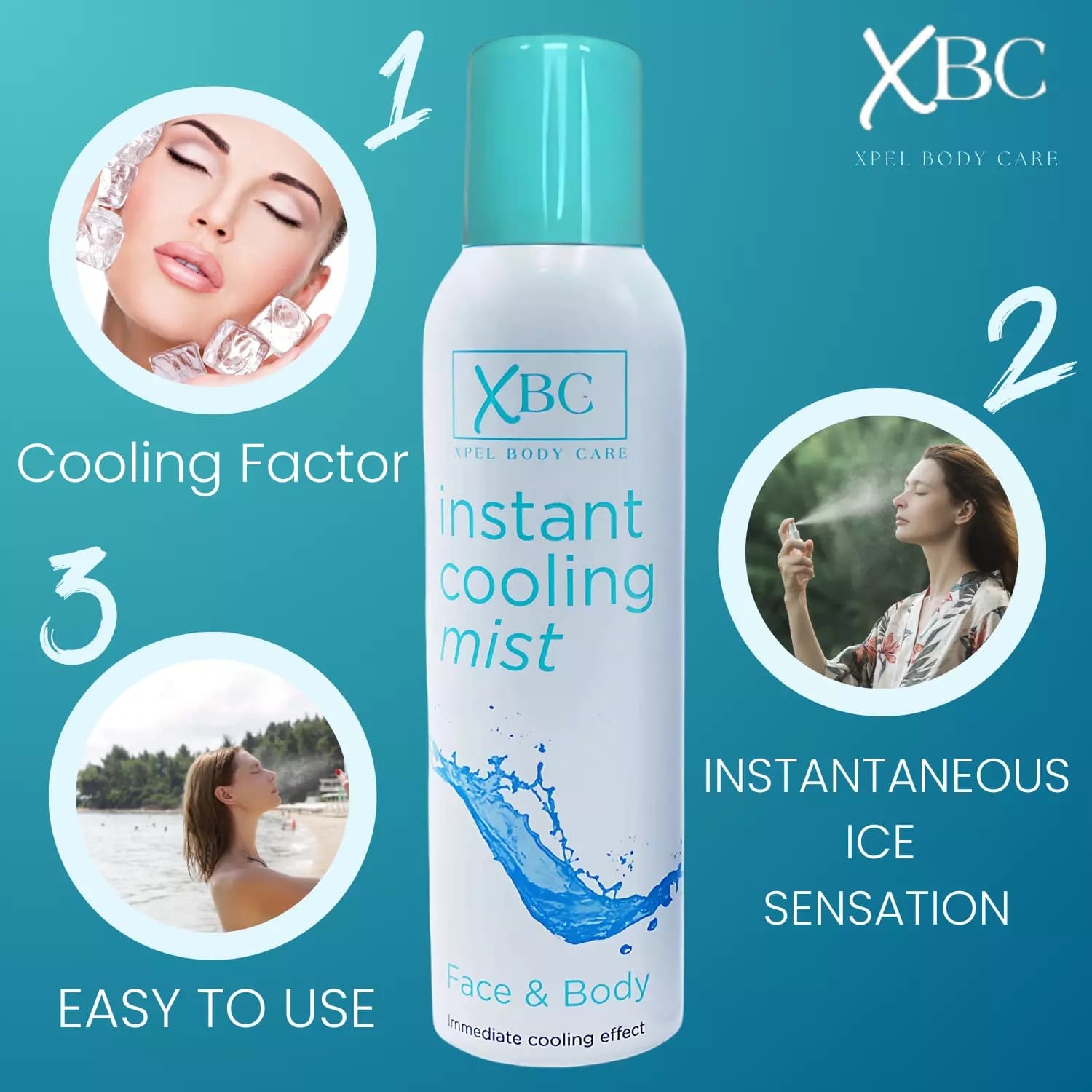 XBC Instant Cooling Face And Body Mist 150ml