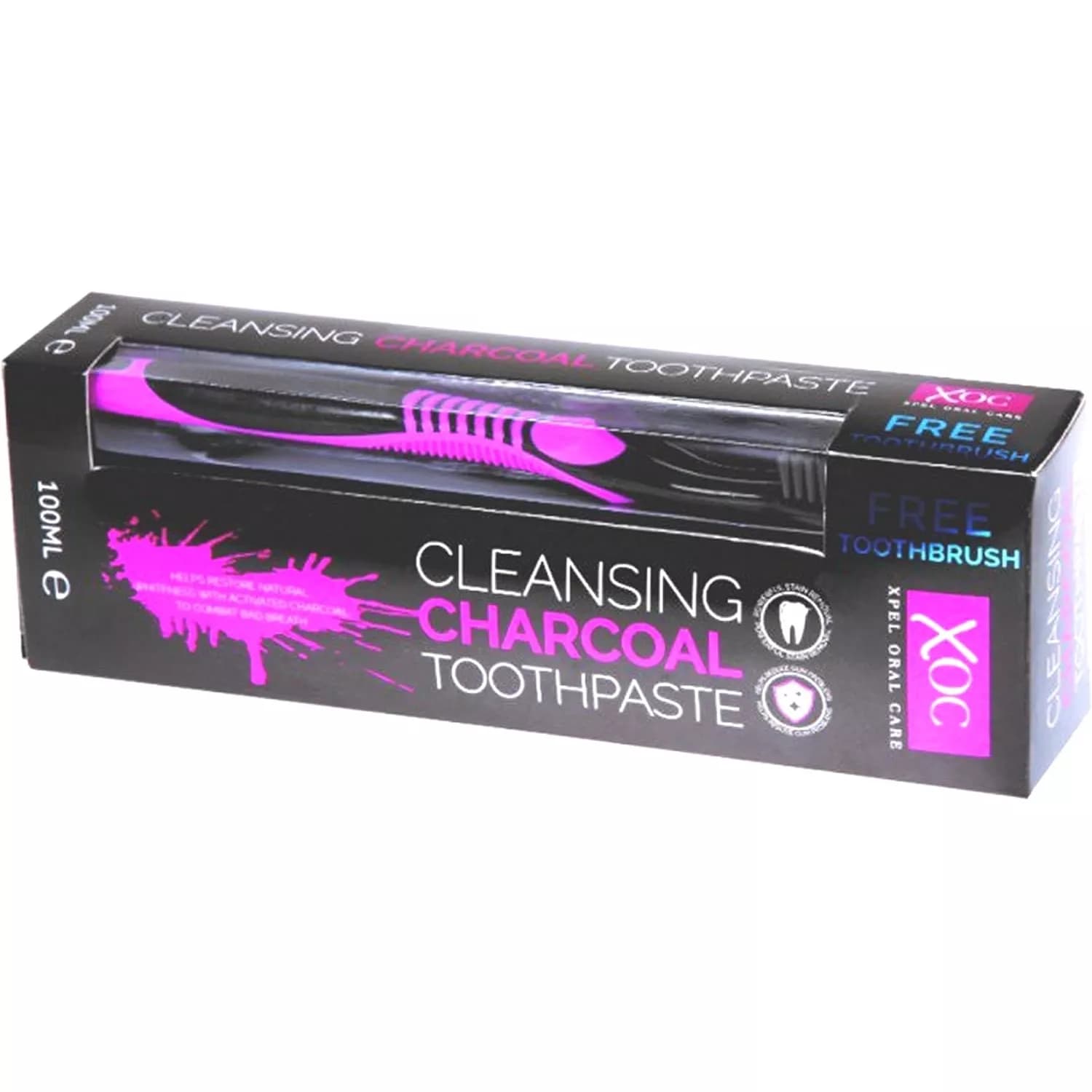 Xpel Charcoal Tooth Paste with Brush 100ml