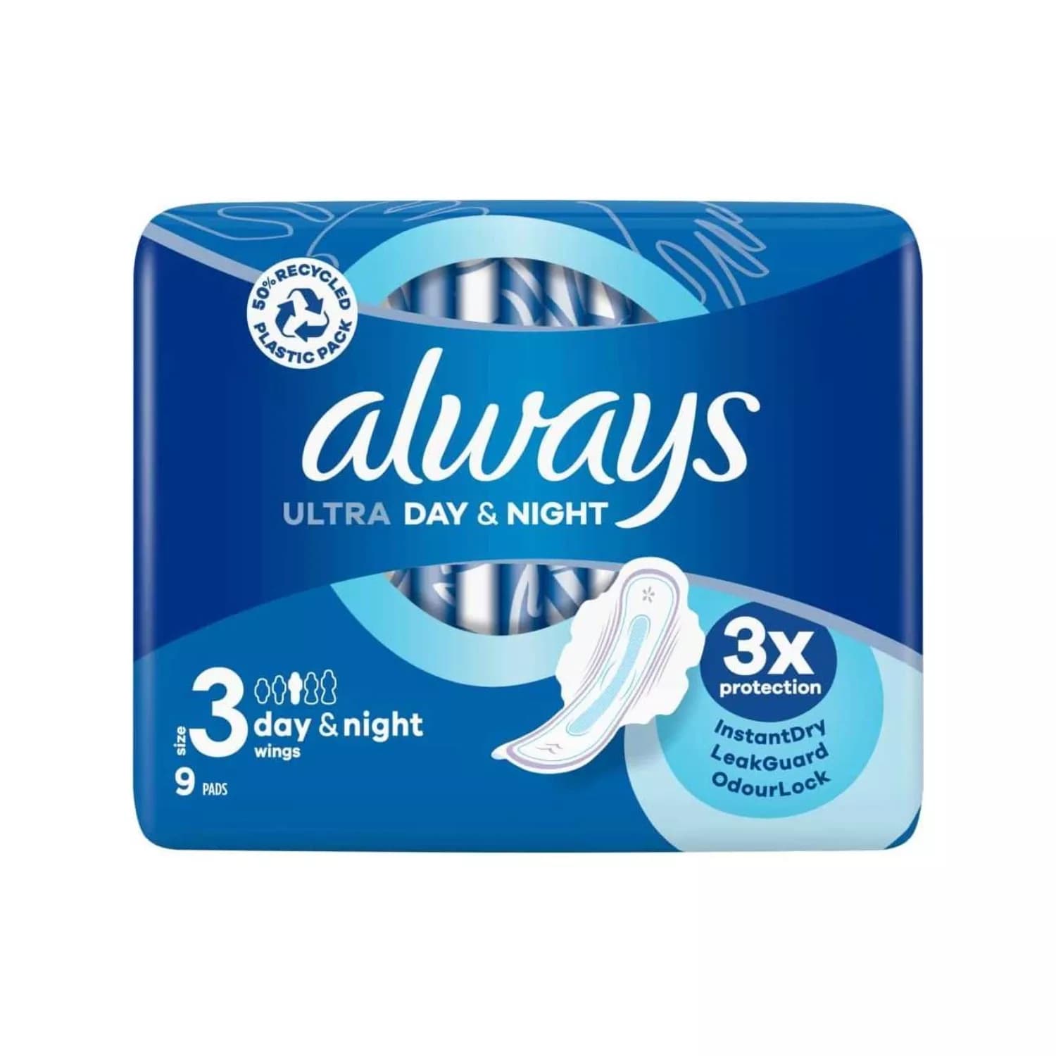 Always Ultra Day & Night Towels Day Size 3 - 9 Count