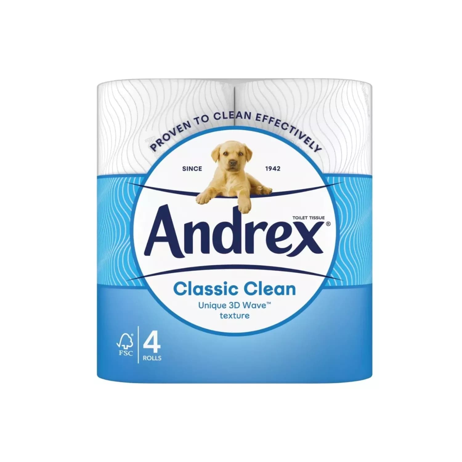 Andrex Classic Clean Toilet Tissue 4 Rolls