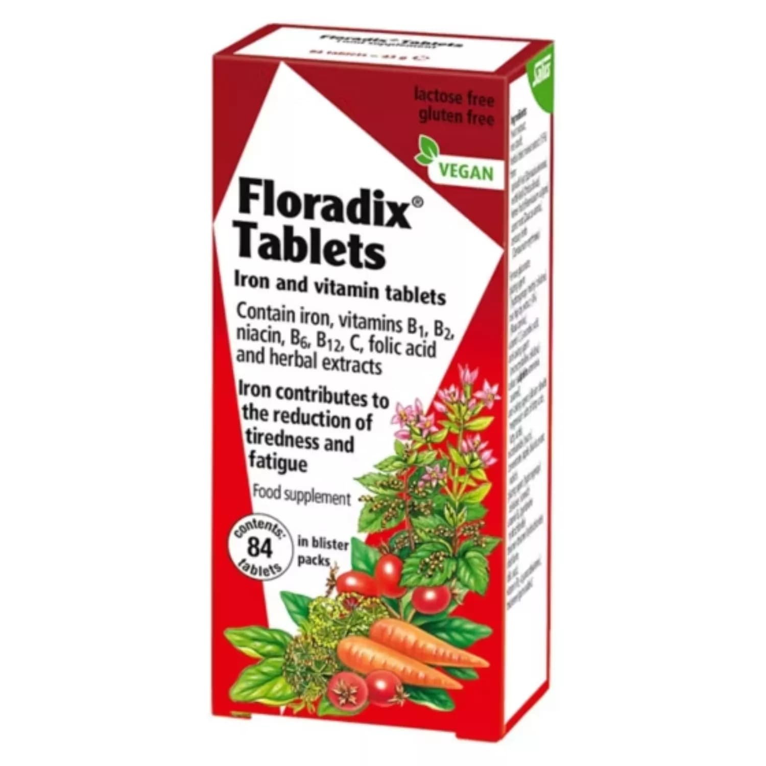 Floradix Iron & Vitamin Tablets 84 Tablets