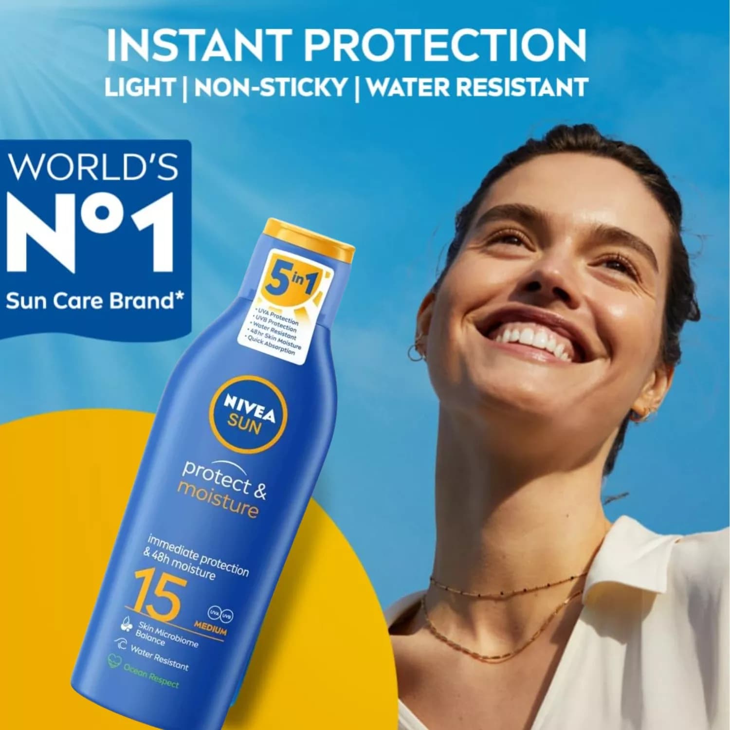 Nivea Protect & Moisture Sun Lotion SPF15 200ml