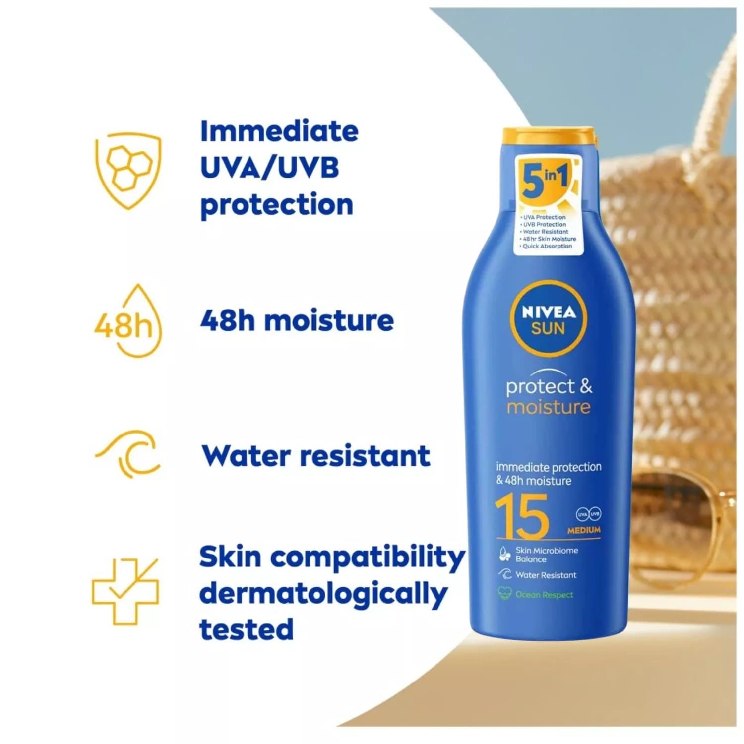 Nivea Protect & Moisture Sun Lotion SPF15 200ml