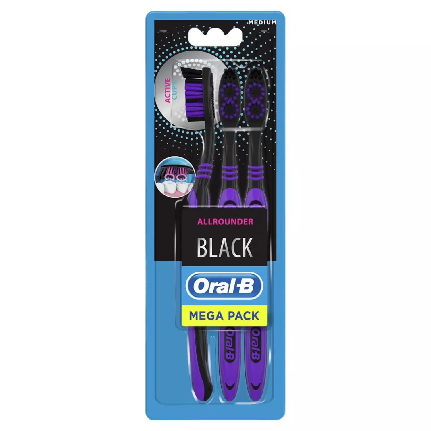 Oral-B Toothbrush AA Clean Black 40 Medium