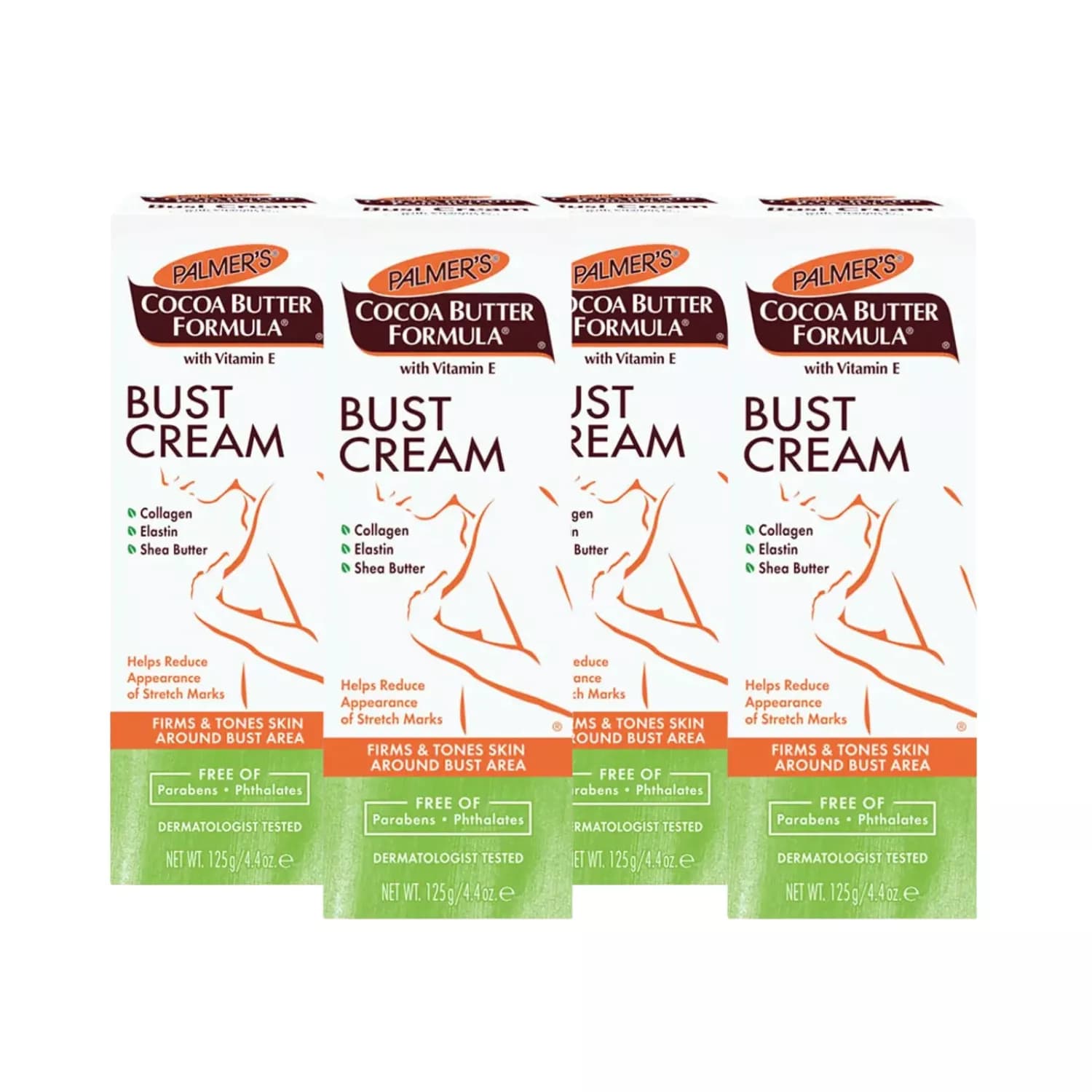 4X Palmers Cocoa Butter Bust Cream 125g